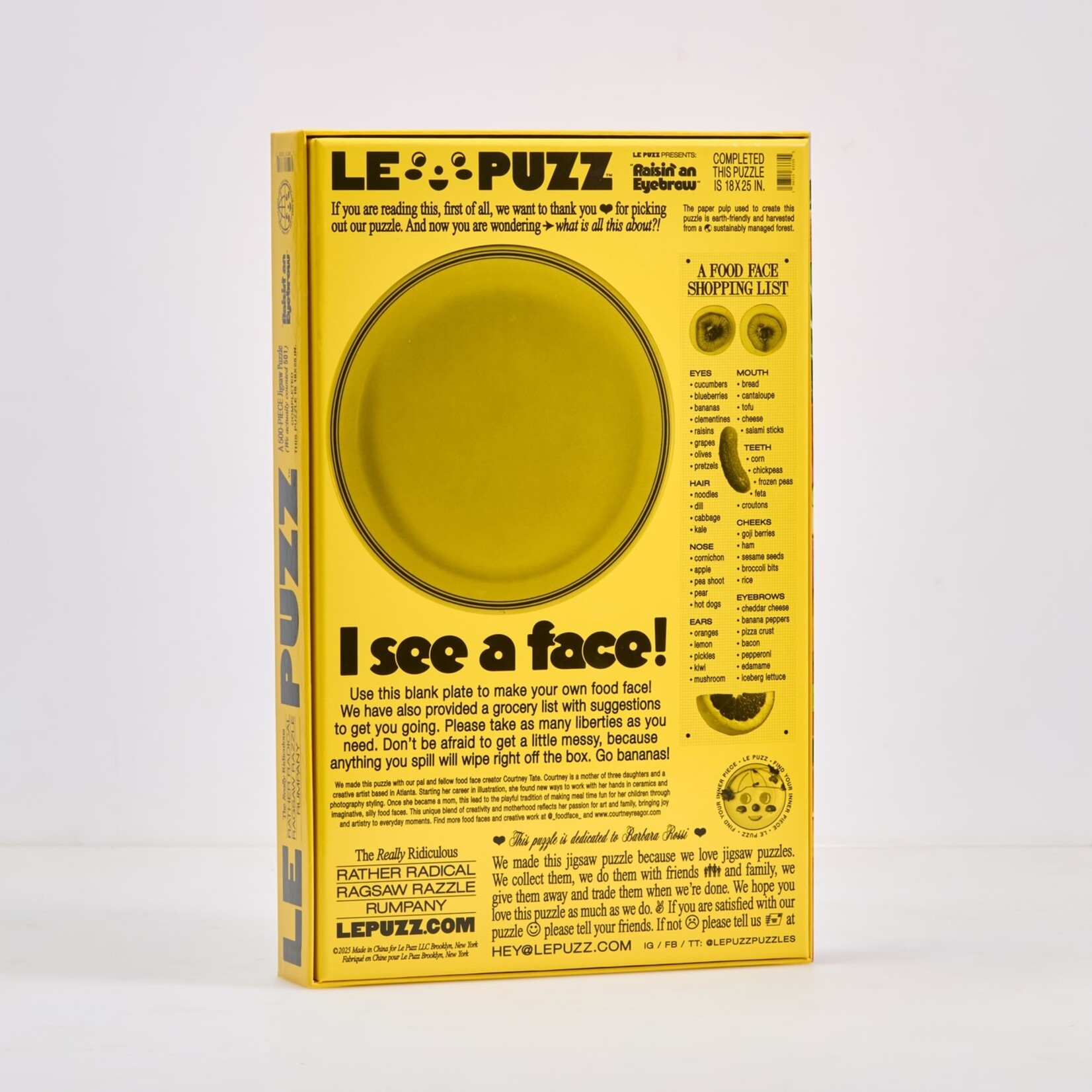 Le Puzz Raisin' An Eyebrow 500 Piece Puzzle