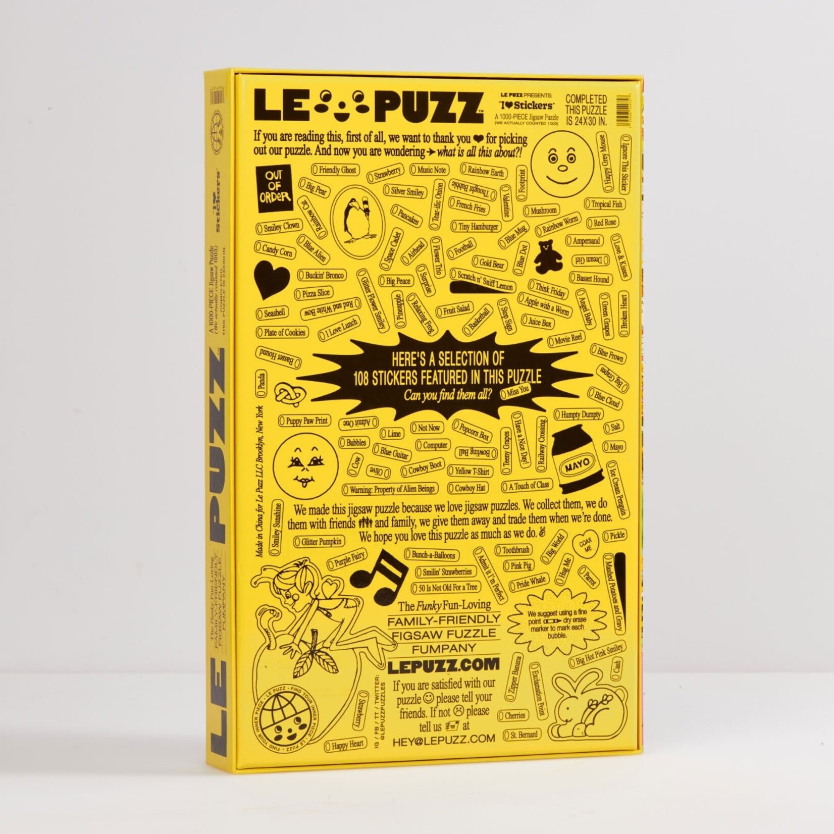 Le Puzz I Heart Stickers 1000 Piece Puzzle