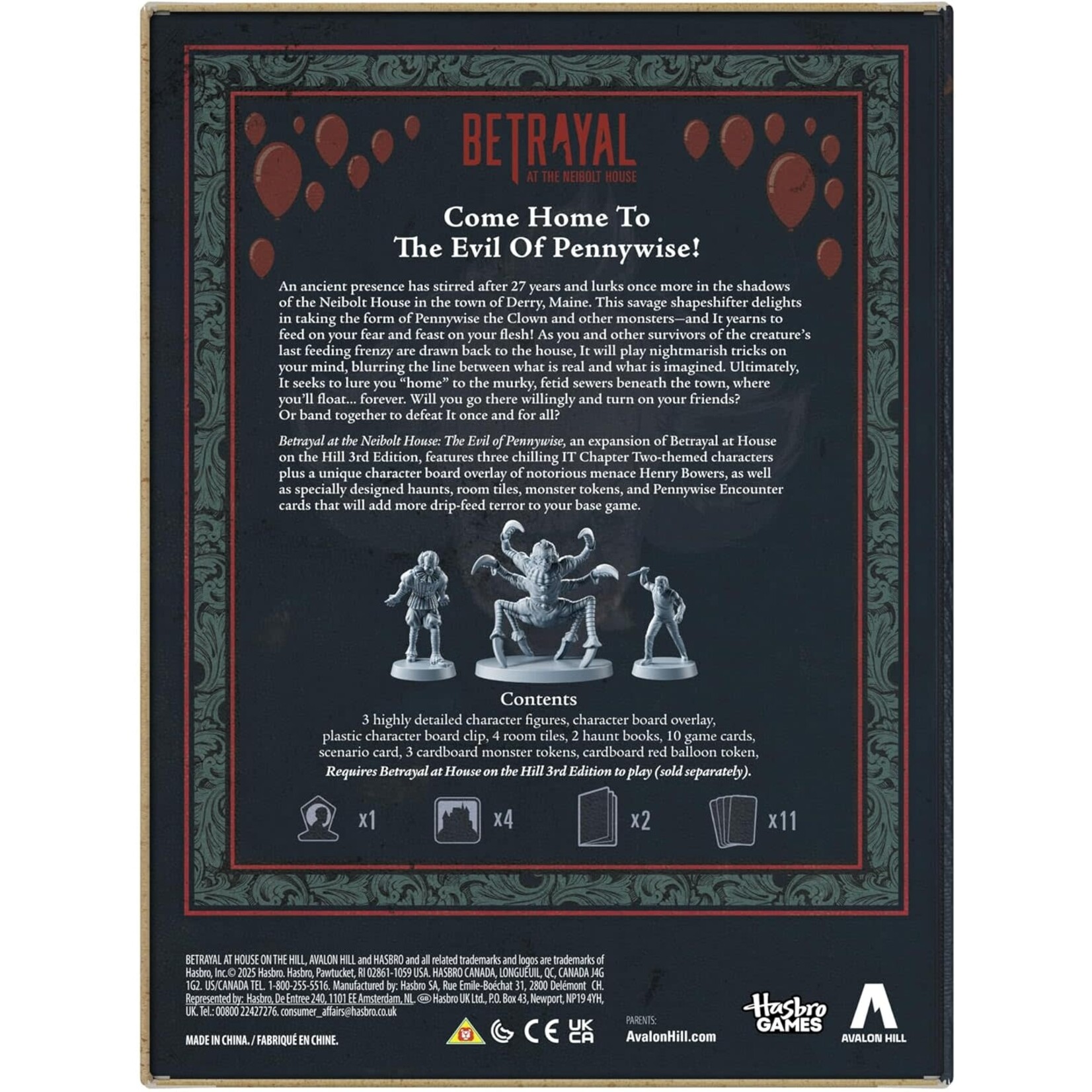 Avalon Hill Betrayal at the Neibolt House: The Evil of Pennywise