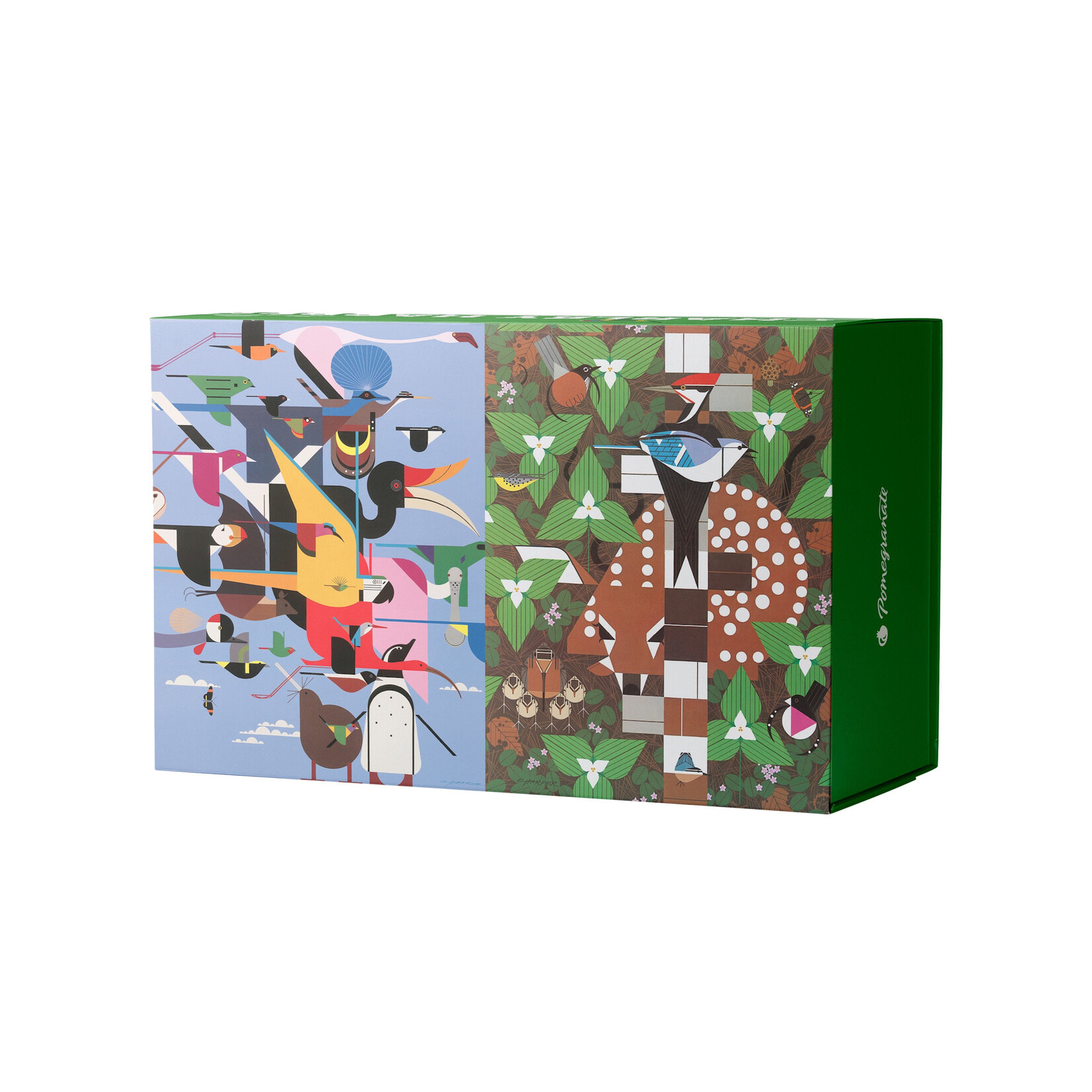 Pomegranate Charley Harper 120-Piece Double-Sided Jigsaw Puzzle Set