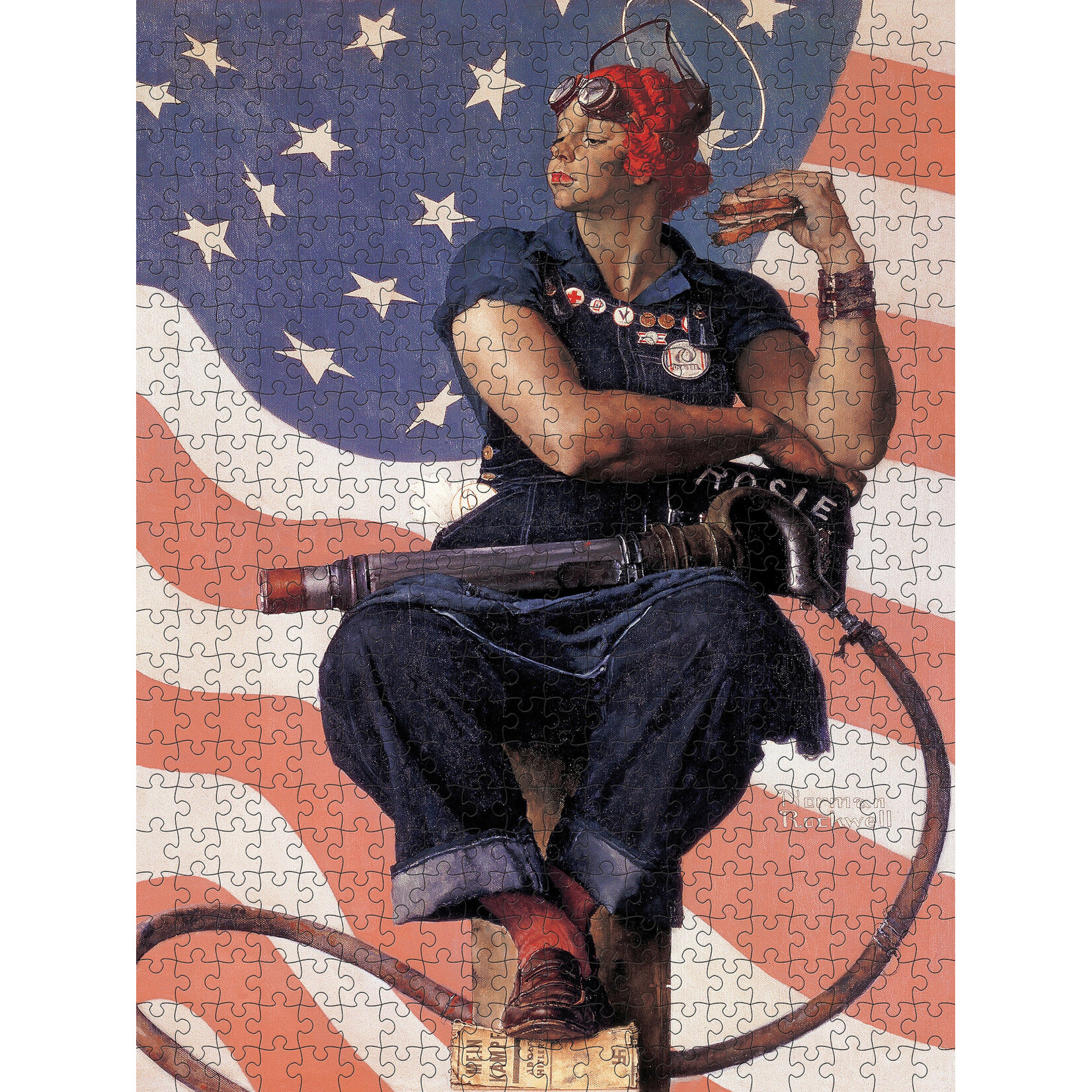 Pomegranate Norman Rockwell: Rosie the Riveter 500-Piece Jigsaw Puzzle