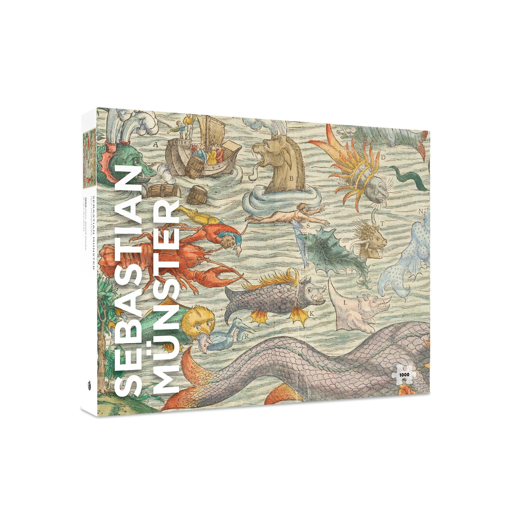 Pomegranate Sebastian Münster: Sea Monsters 1000-Piece Jigsaw Puzzle