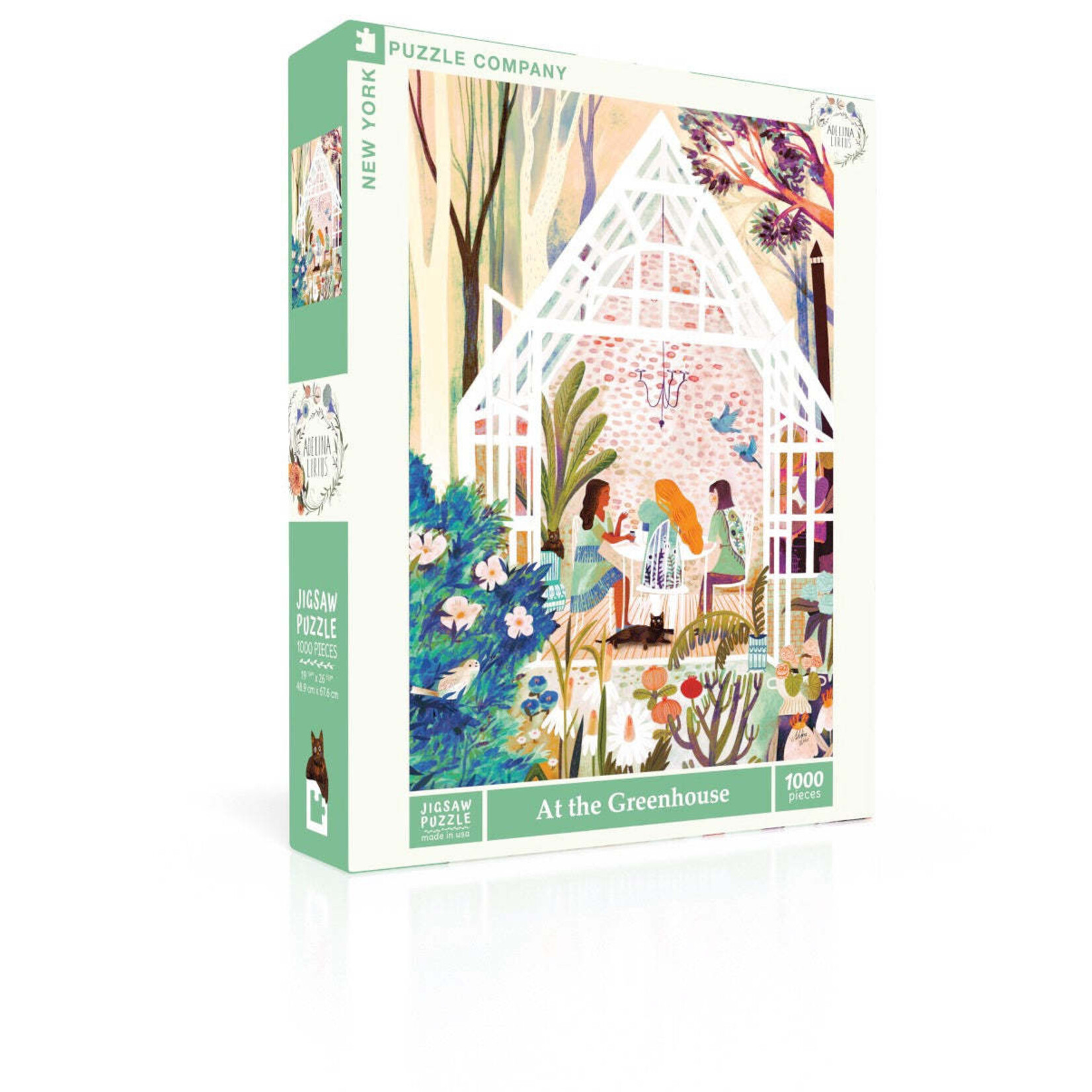 New York Puzzle Co Adelina Lirius - At the Greenhouse 1000 Piece Puzzle