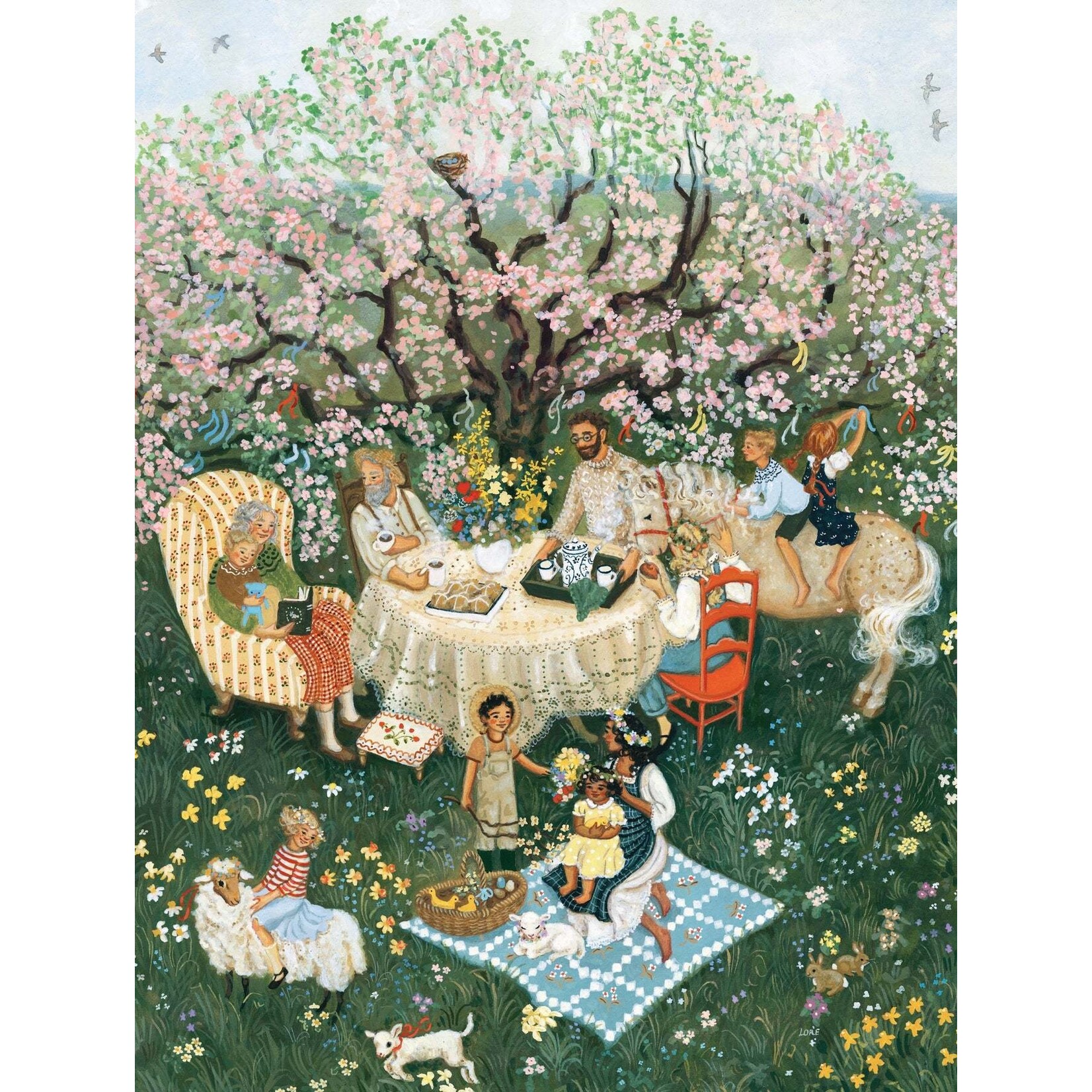 New York Puzzle Co Loré Pemberton - Sunday Breakfast 1000 Piece Puzzle