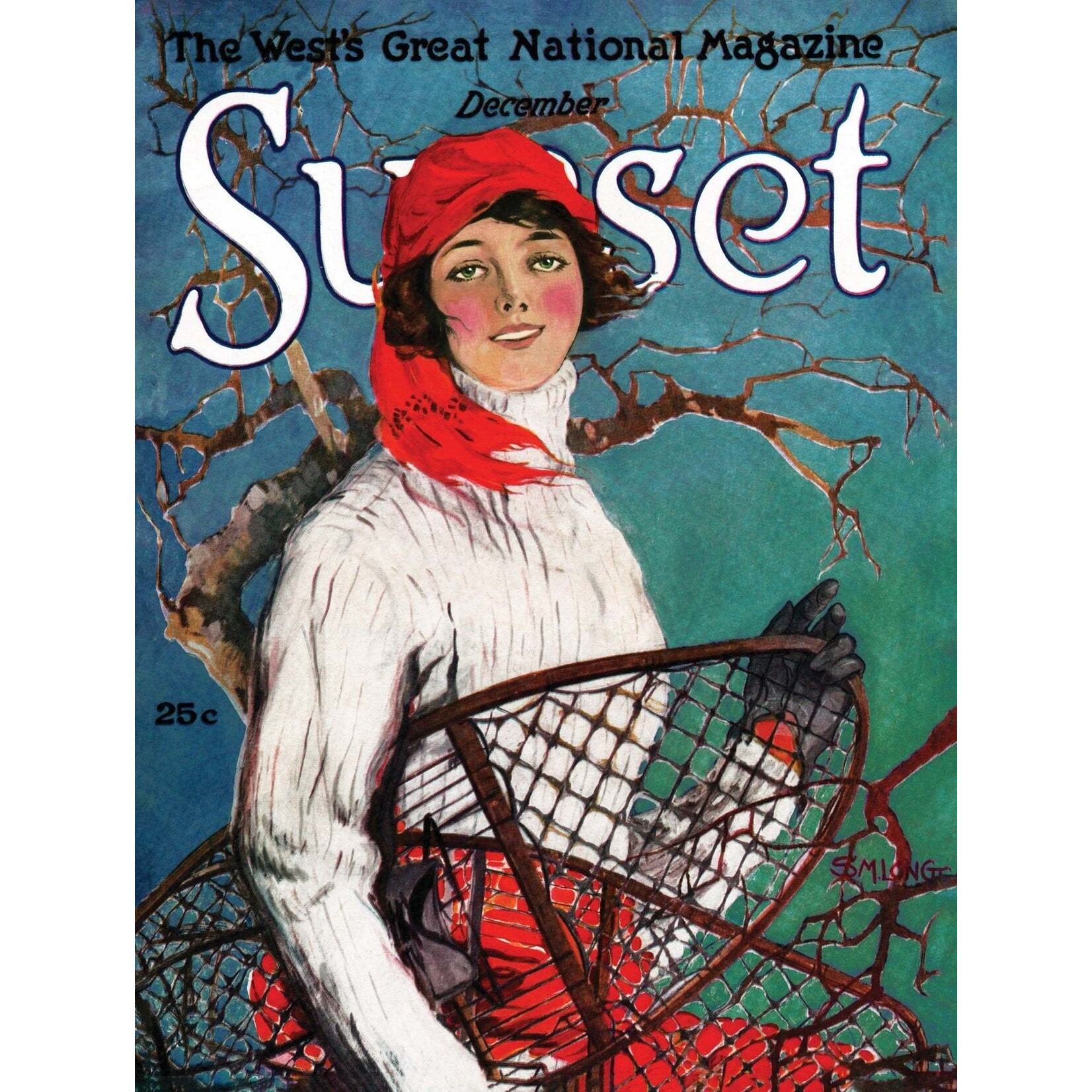 New York Puzzle Co Sunset - Snowshoeing 500 Piece Puzzle