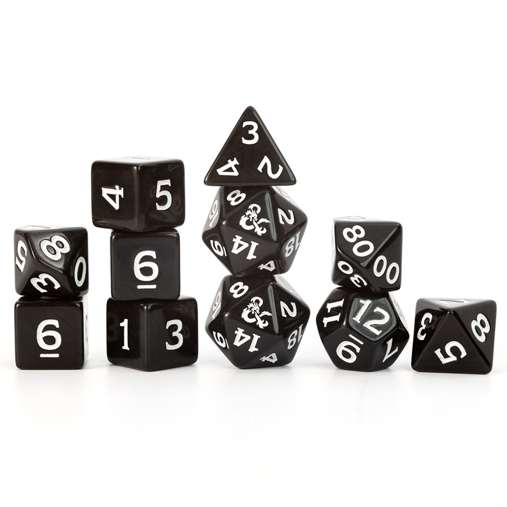 Sirius Dice D&D New Adventurer Set with Black Dice