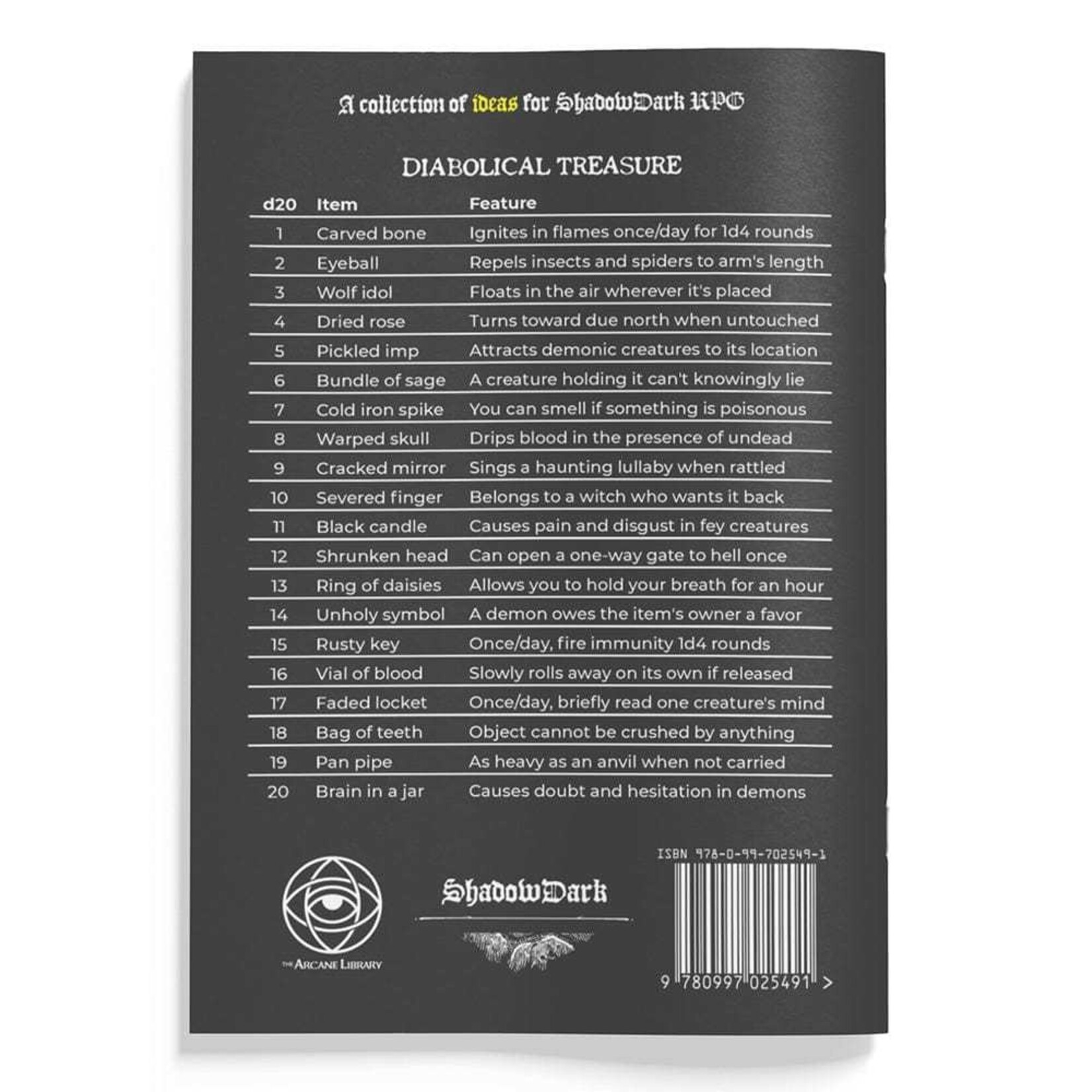 The Arcane Library Shadowdark RPG - Cursed Scroll Zine Vol 1: Diablerie! (Print+ PDF)