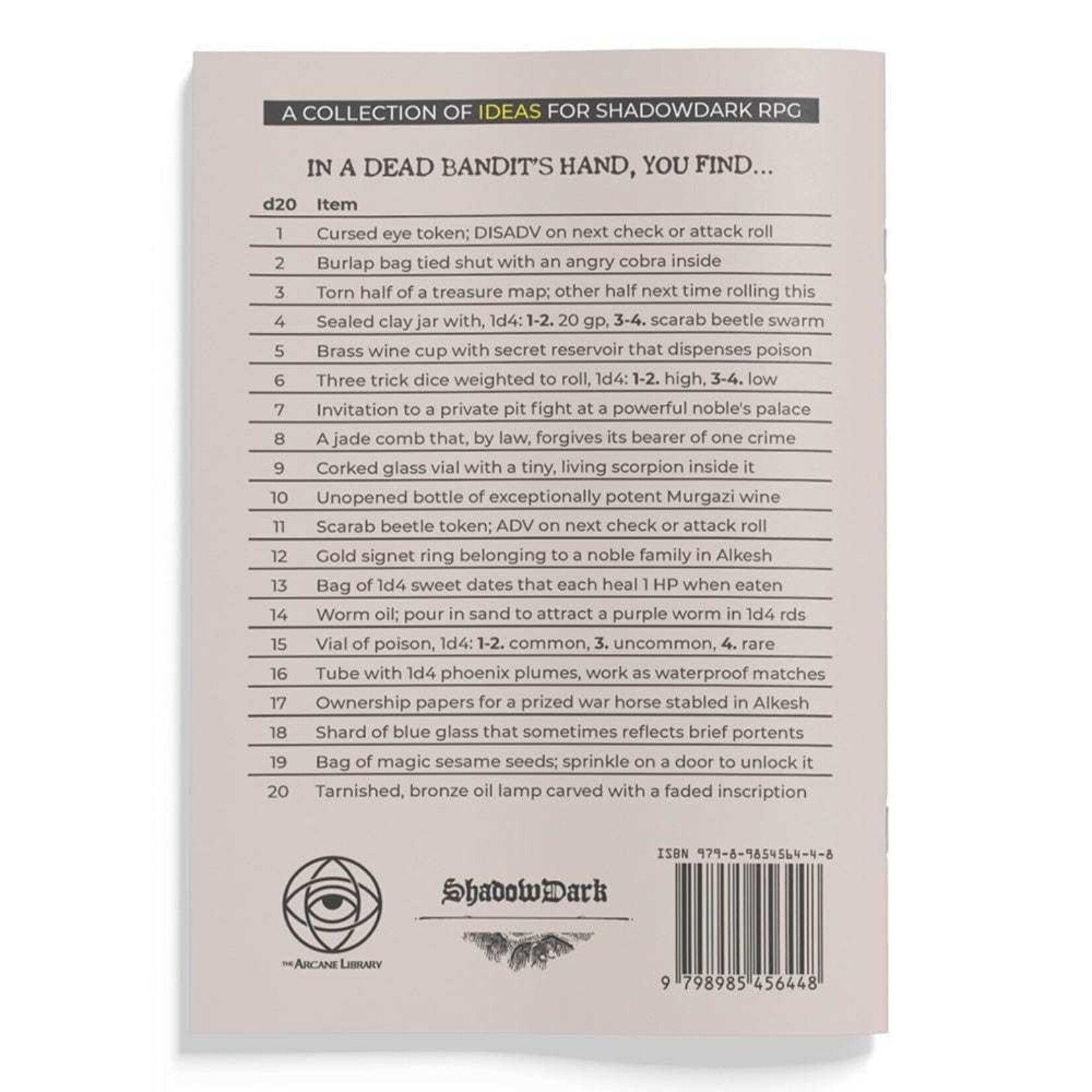 The Arcane Library Shadowdark RPG - Cursed Scroll Zine Vol 2: Red Sands (Print+ PDF)