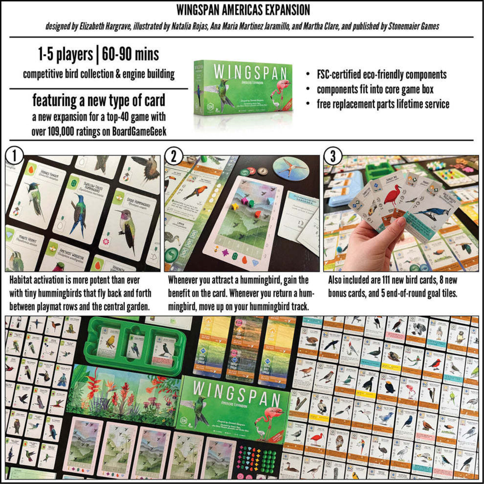 Stonemaier Games Wingspan: Americas Expansion