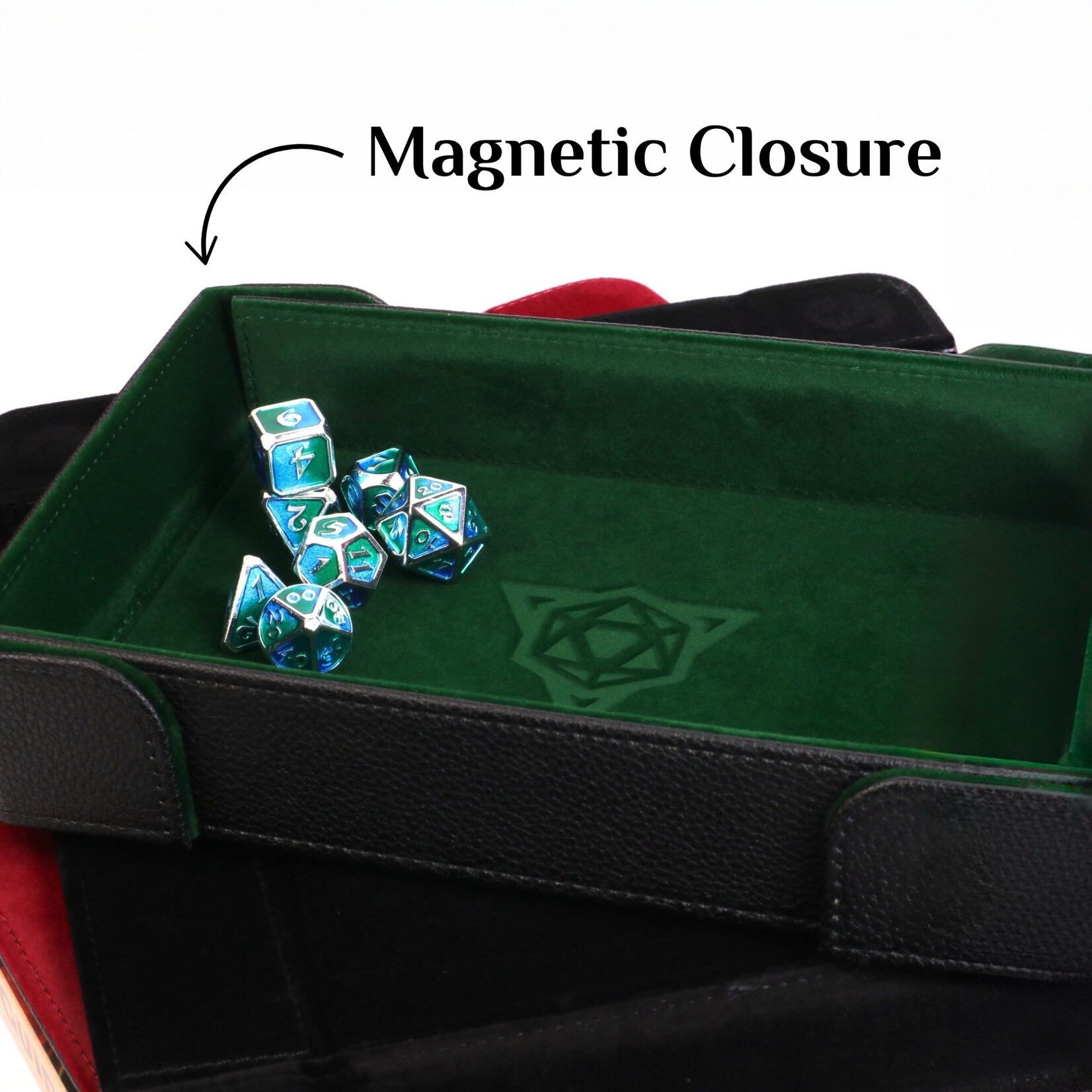 Die Hard Dice Magnetic Rectangle Tray - Teal Velvet