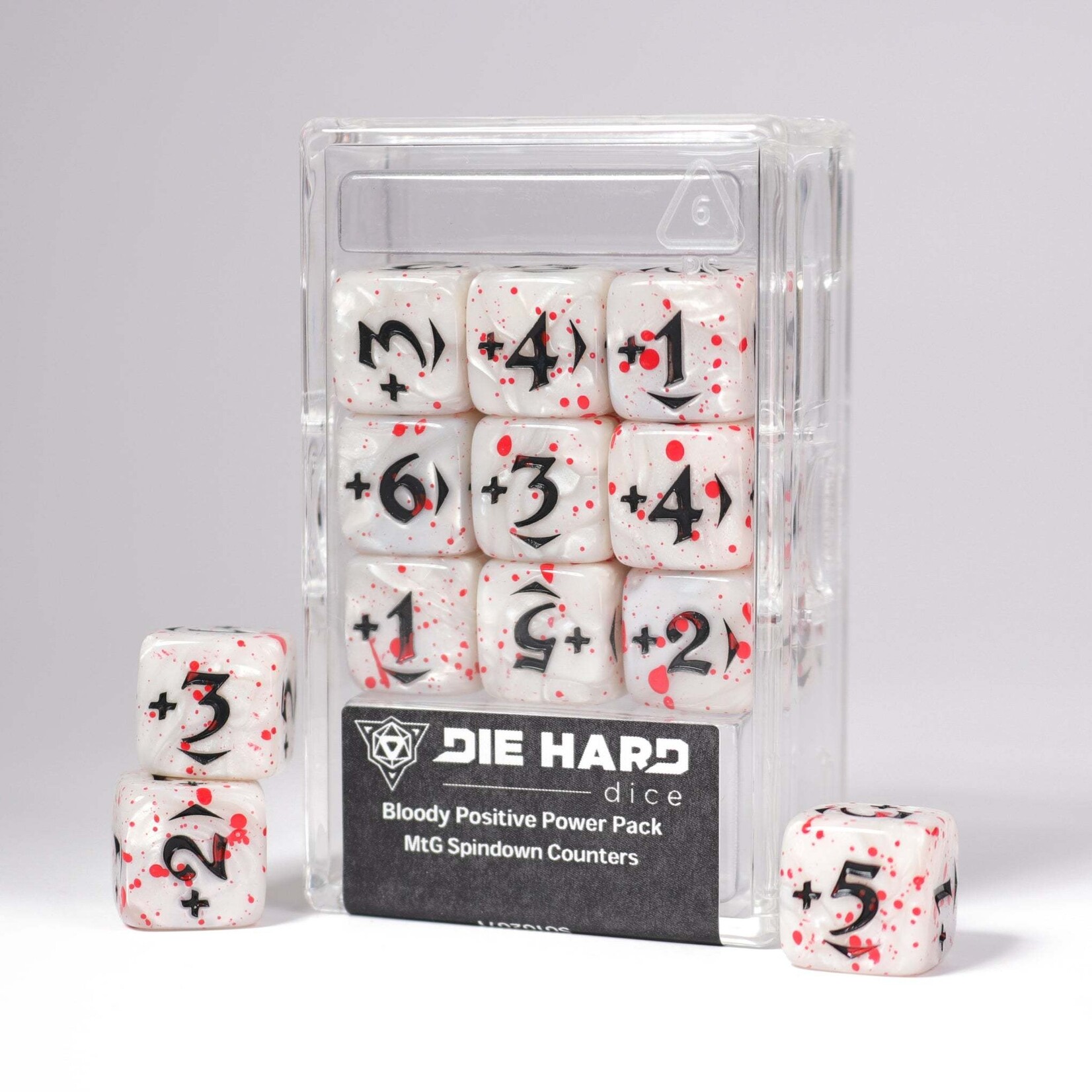Die Hard Dice MtG Spindown Counters - Positive Power Pack Bloody White