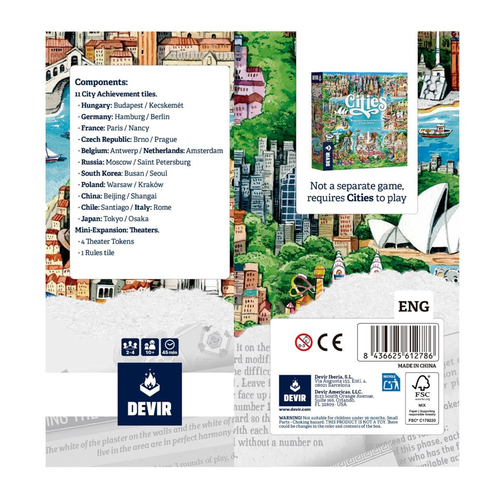 Devir Games Cities: City Achievement Boards and Theaters