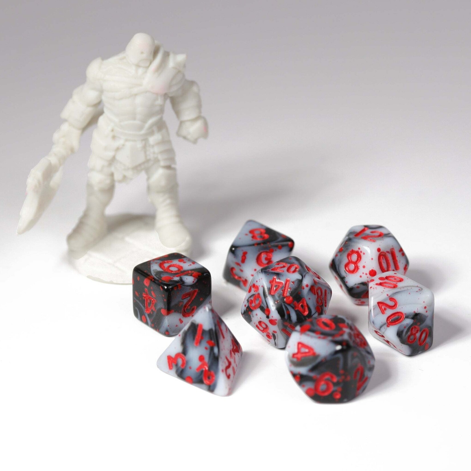 Die Hard Dice Critlings 7 Piece Mini RPG Set - Bloody Crimson Noir