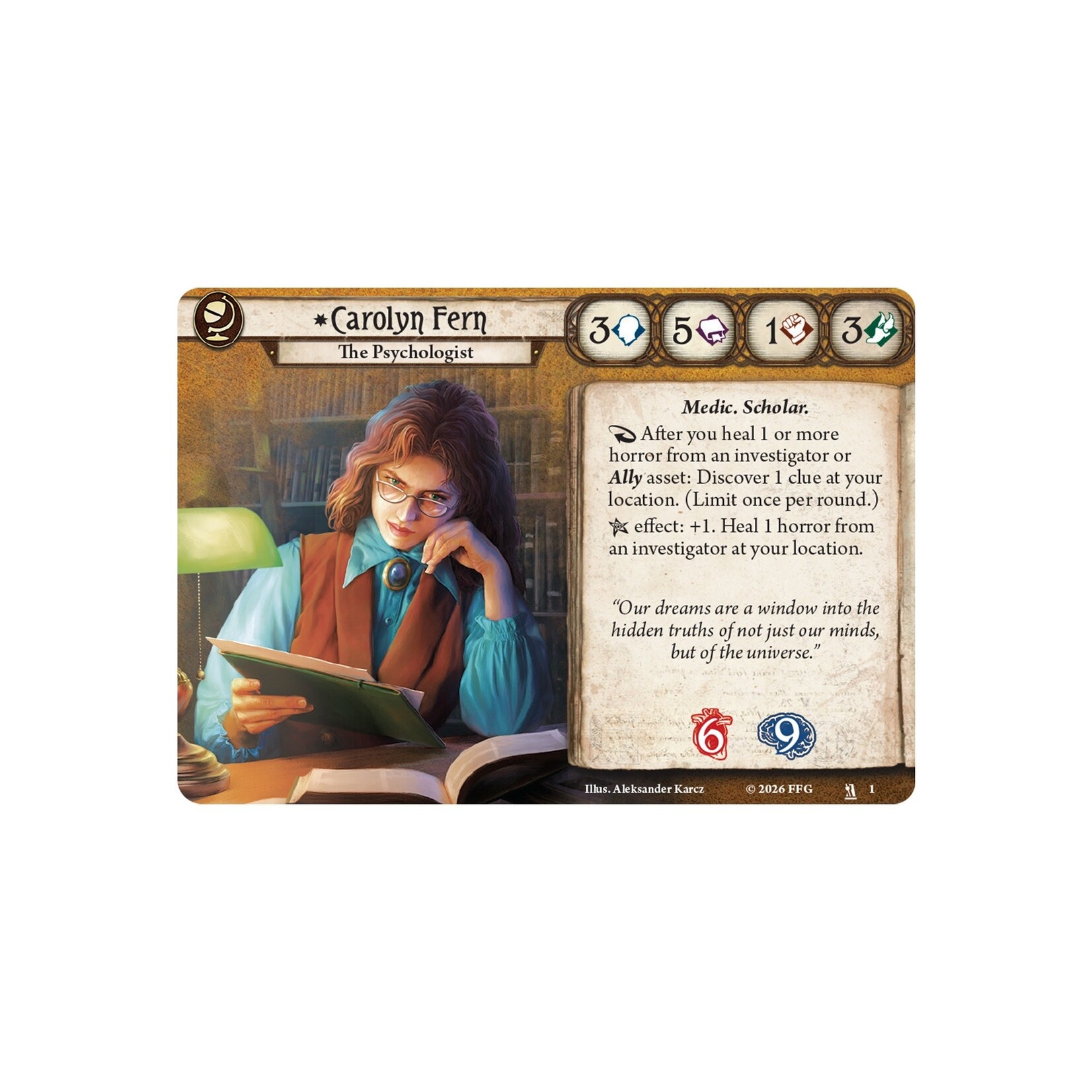 Fantasy Flight Games Arkham Horror: The Card Game Investigator Deck - Carolyn Fern