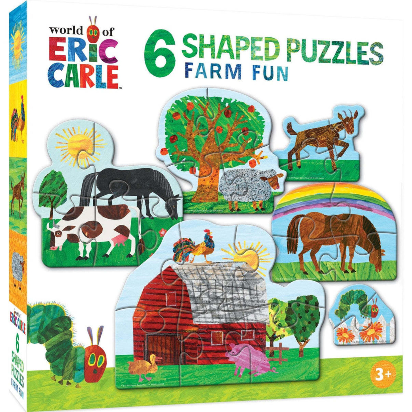 Masterpieces Puzzles World of Eric Carle - Farm Fun 6 Shaped Puzzles