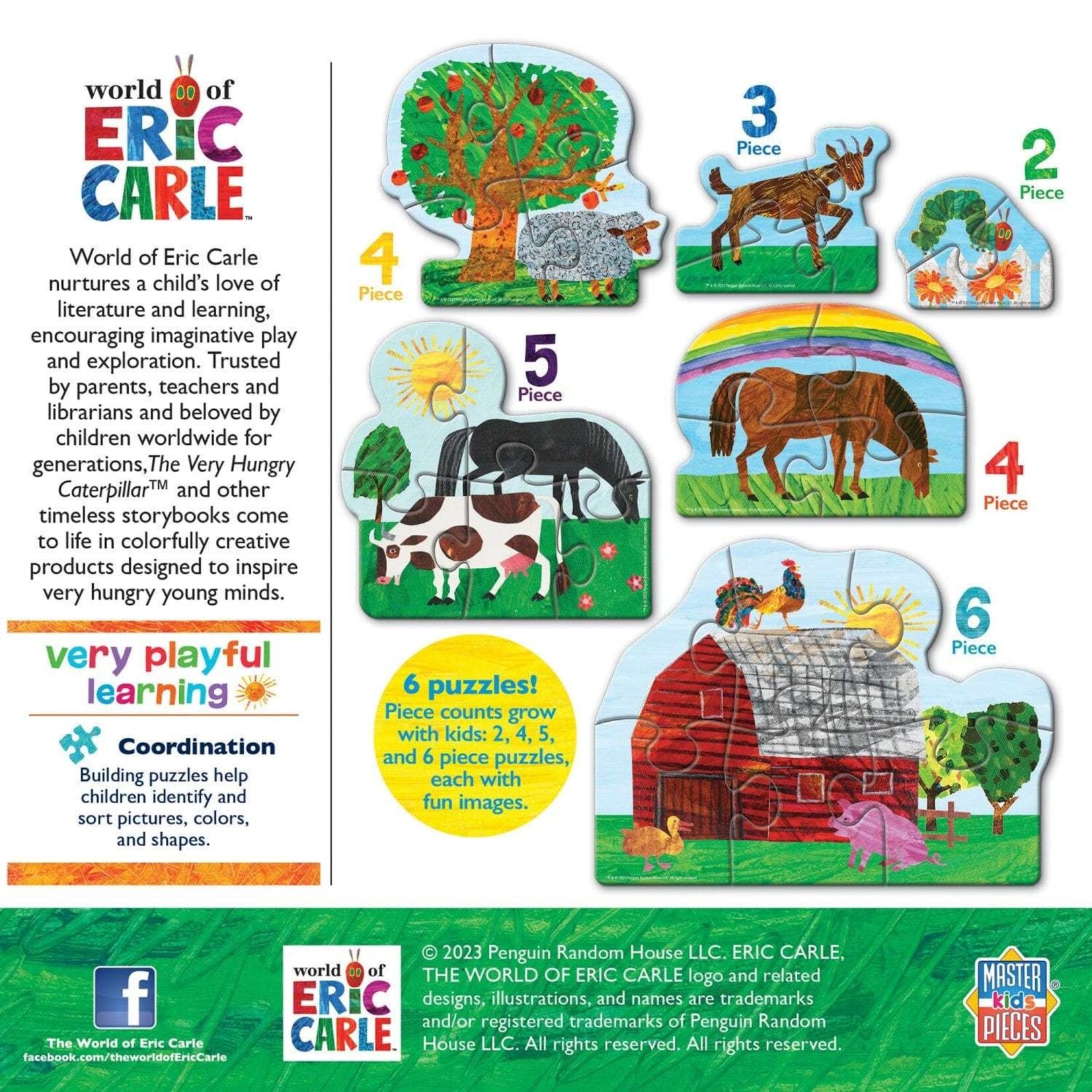 Masterpieces Puzzles World of Eric Carle - Farm Fun 6 Shaped Puzzles
