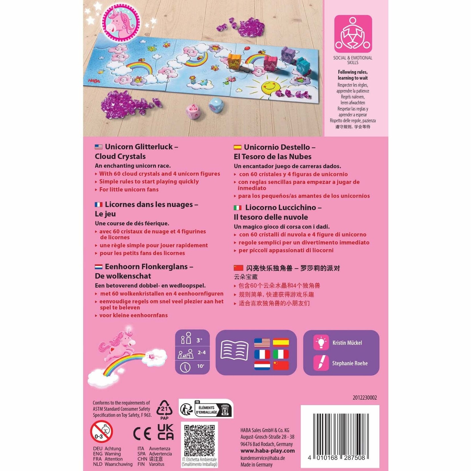 Haba Unicorn Glitterluck - Cloud Crystals
