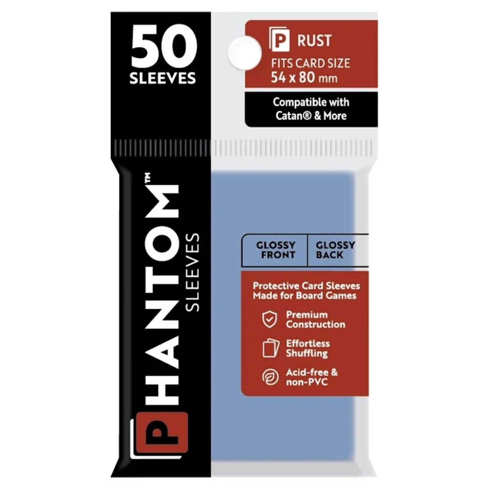 Phantom Sleeves Rust Sleeves (54mm x 80mm) - Gloss/Gloss (50)