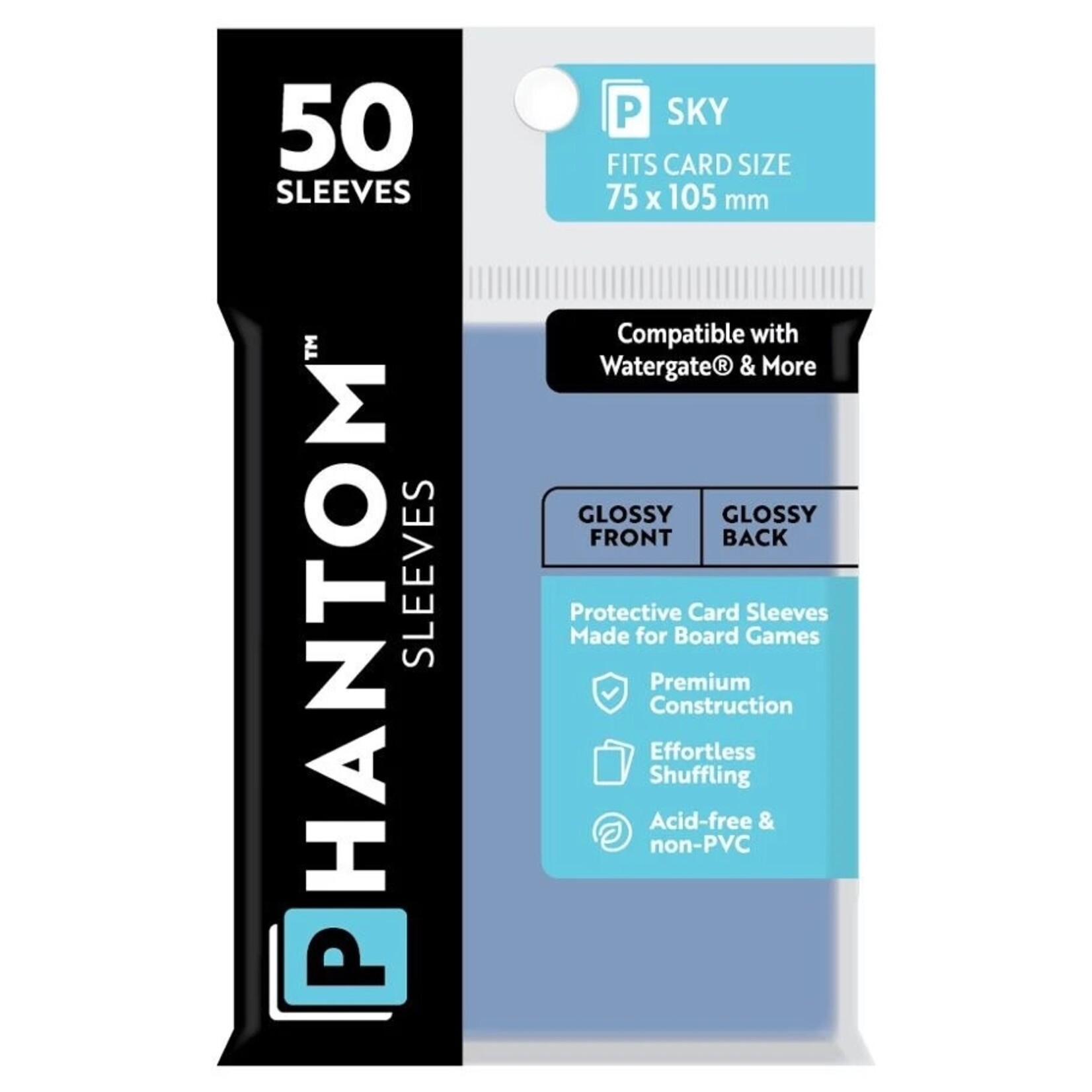 Phantom Sleeves Sky Sleeves (75mm x 105mm) - Gloss/Gloss (50)