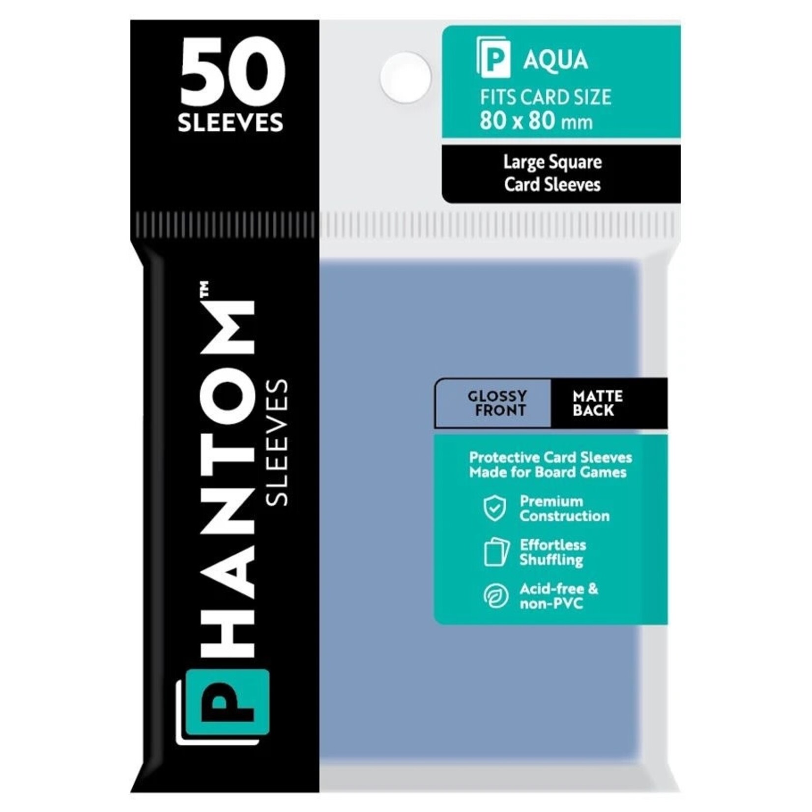 Phantom Sleeves Aqua Sleeves (80mm x 80mm) - Gloss/Matte (50)