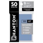 Phantom Sleeves Gray Sleeves (64mm x 88mm) - Gloss/Matte (50)