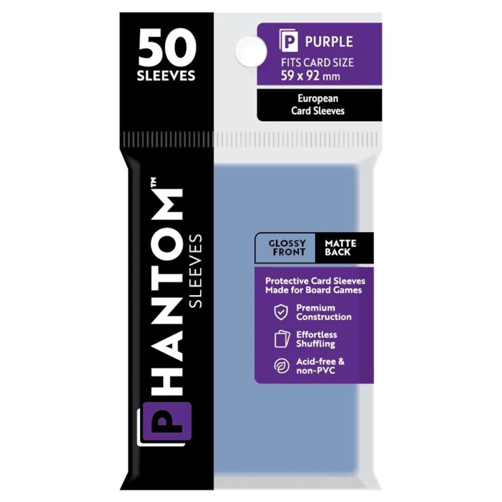 Phantom Sleeves Purple Sleeves (59mm x 92mm) - Gloss/Matte (50)