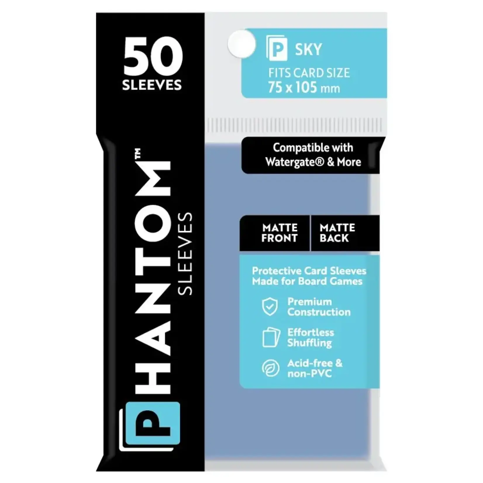 Phantom Sleeves Sky Sleeves (75mm x 105mm) - Matte/Matte (50)