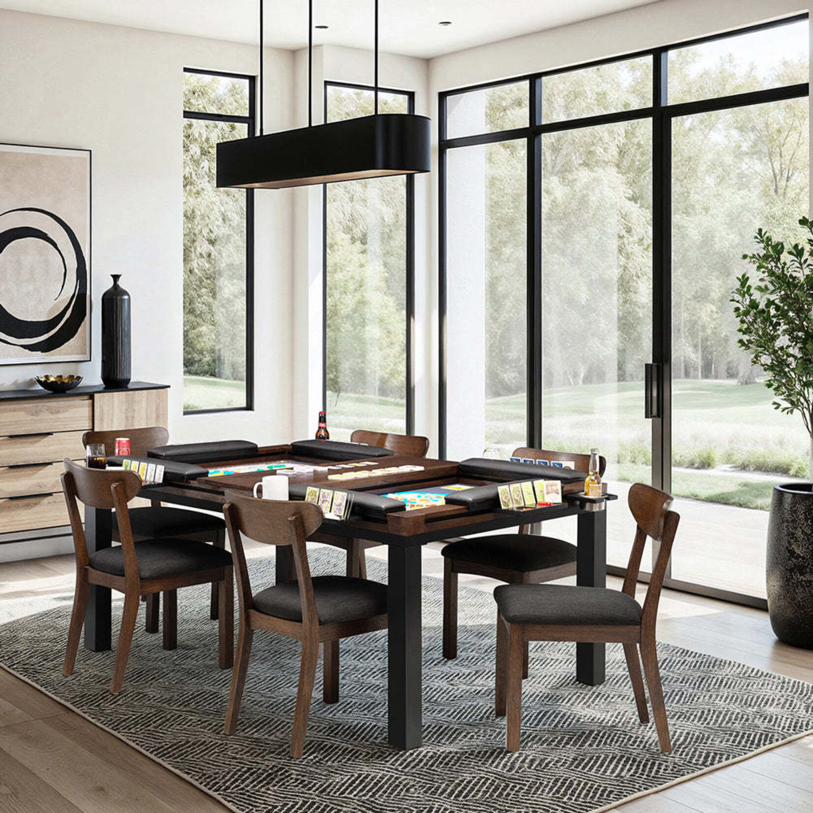 Zola Mod Pangea Gaming Table (3x5) - Dark Walnut