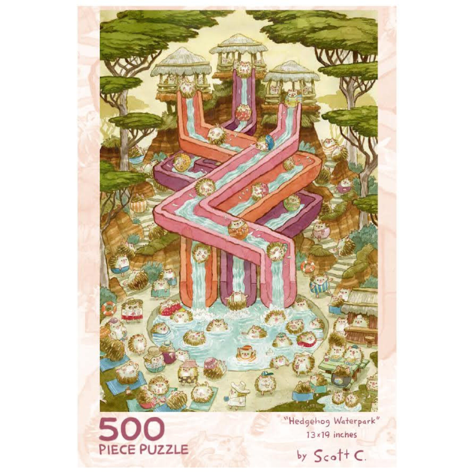 The Scott C Shop Hedgehog Waterpark 500 Piece Puzzle
