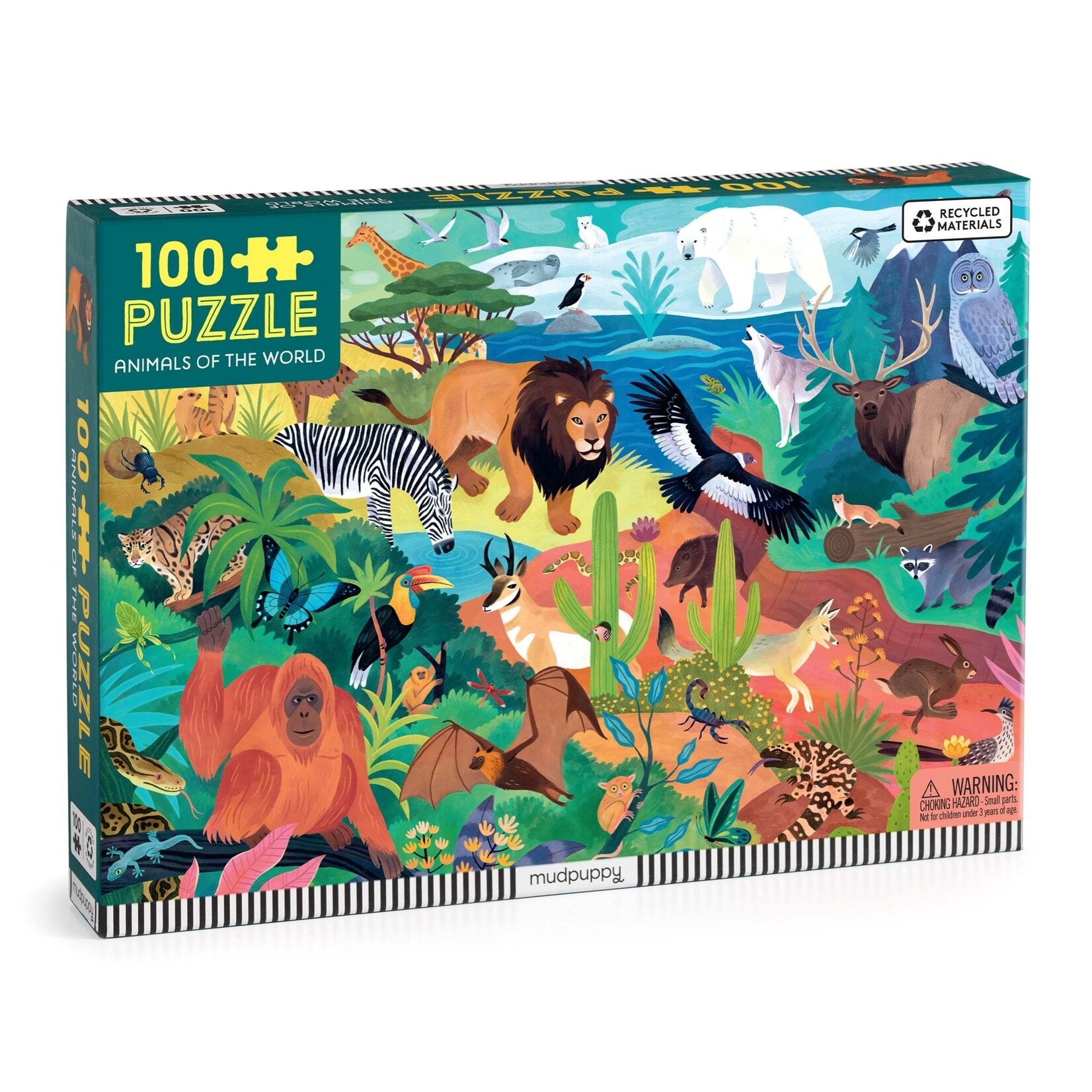 Mudpuppy Animals of the World 100 Piece Puzzle