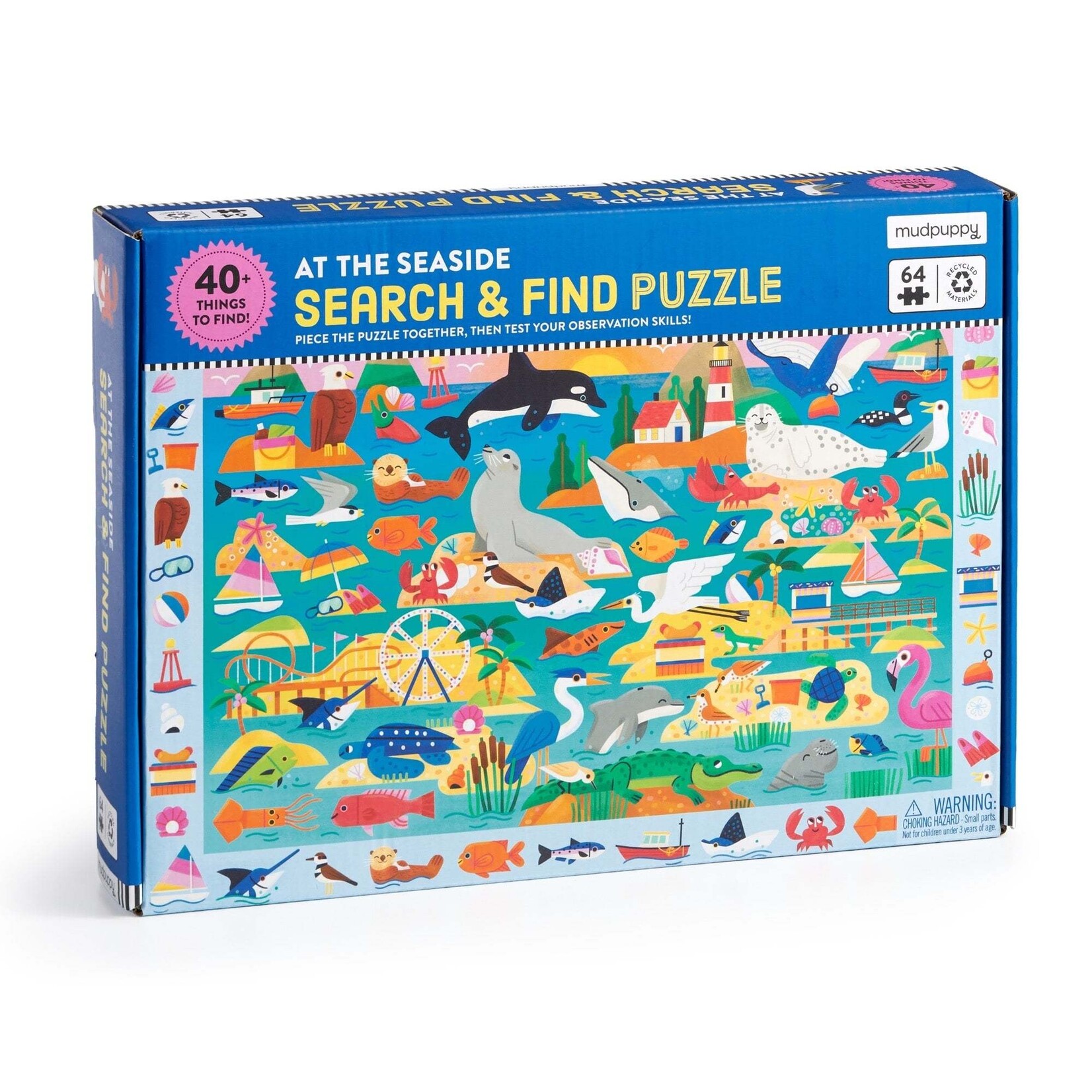 Mudpuppy Search & Find 64 Piece Puzzle - At the Seaside