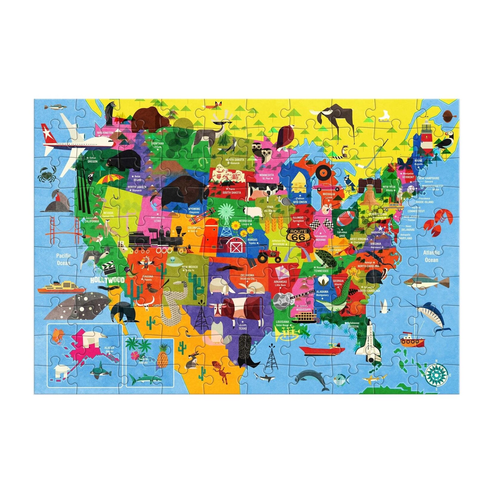 Mudpuppy Map of the USA 100 Piece Puzzle