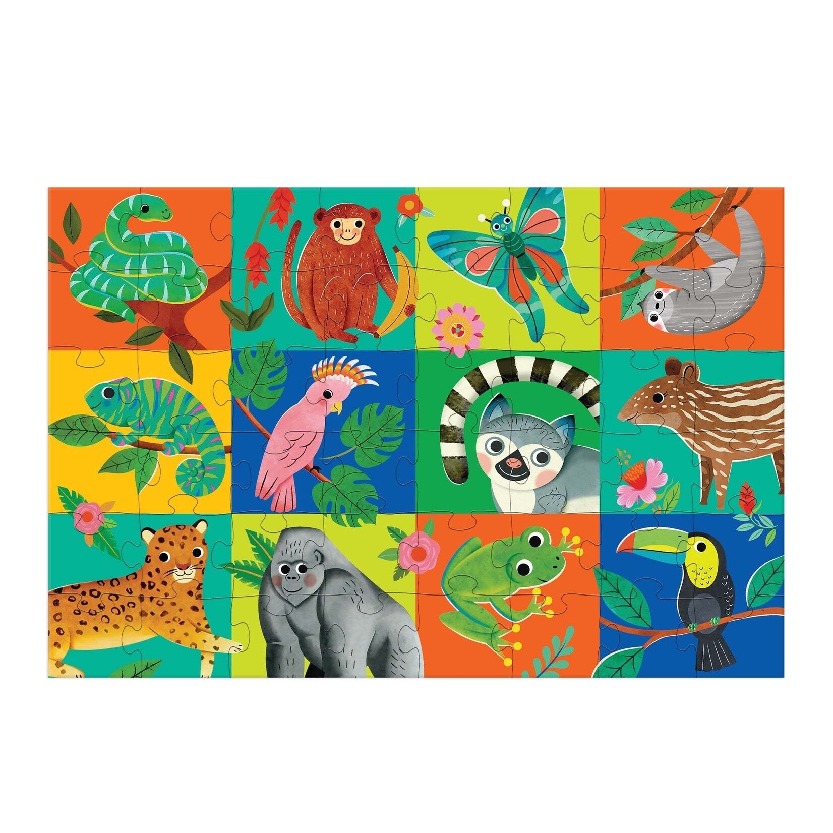 Mudpuppy Floor Puzzle - Rainforest Friends 48 Piece Puzzle