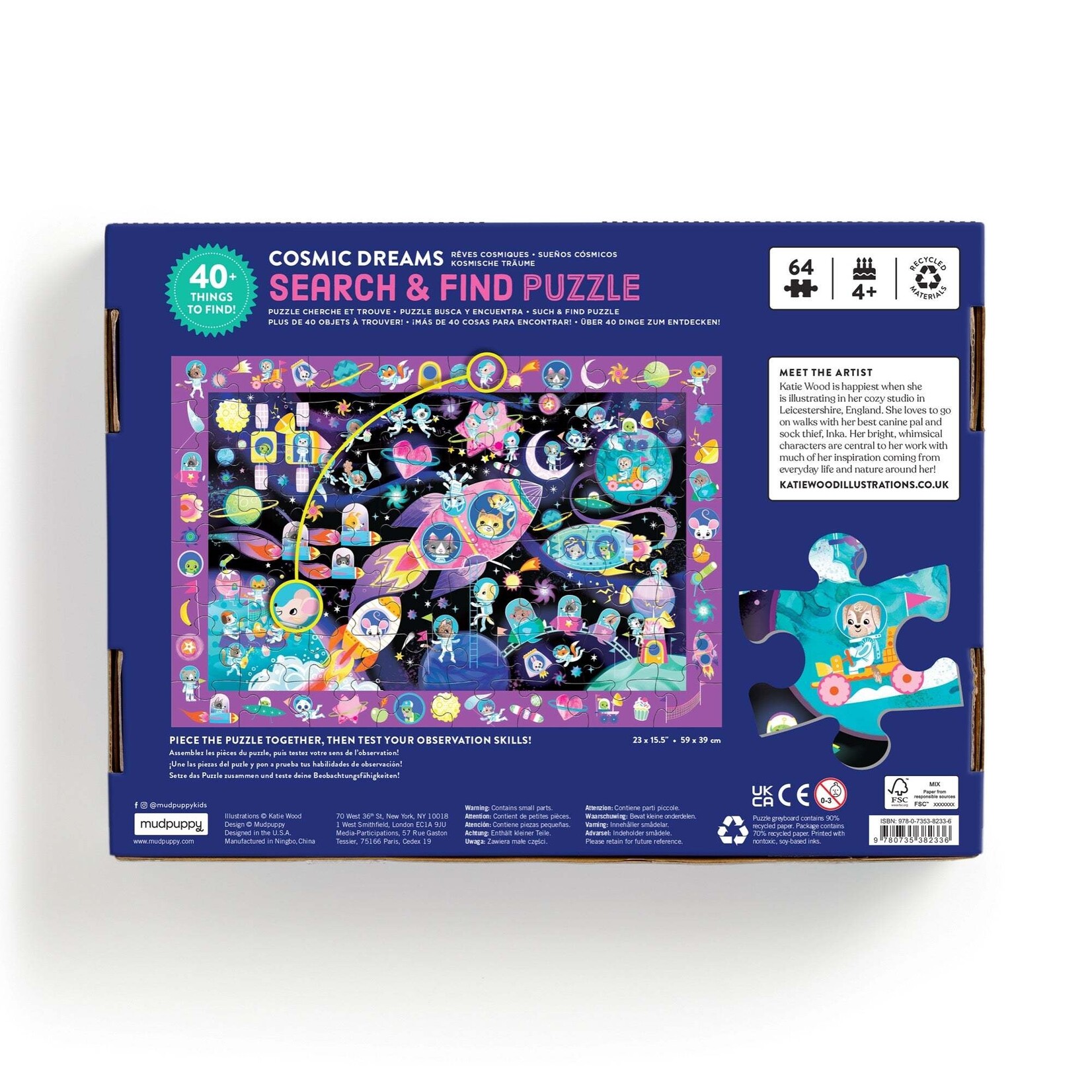 Mudpuppy Search & Find 64 Piece Puzzle - Cosmic Dreams