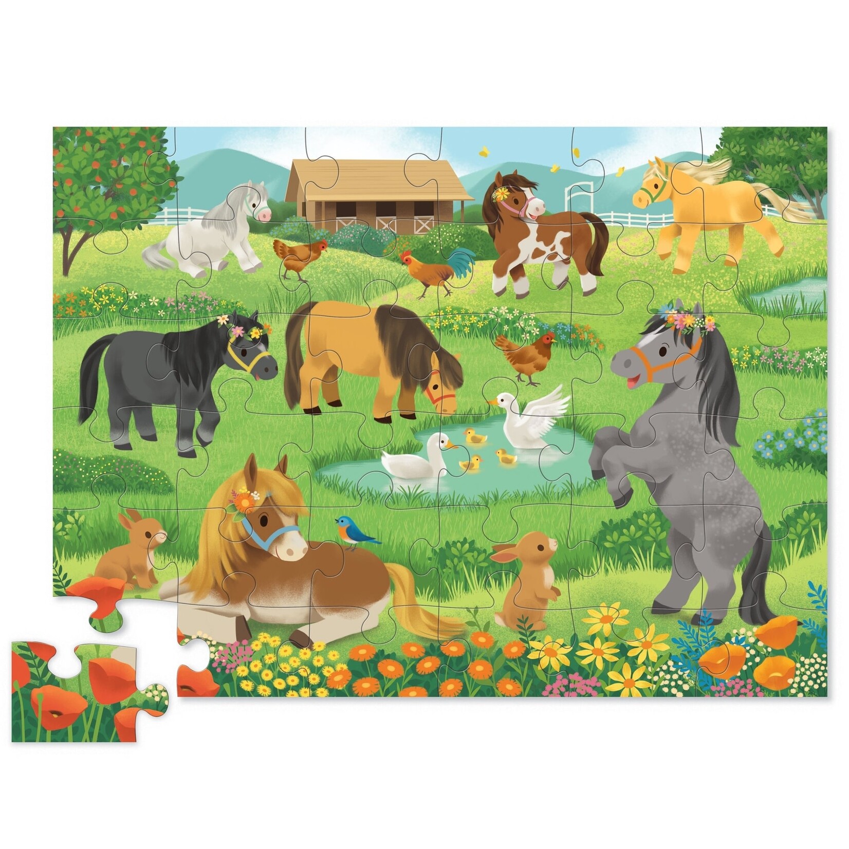 Crocodile Creek Floor Puzzle, 36 Pieces - Pretty Ponies