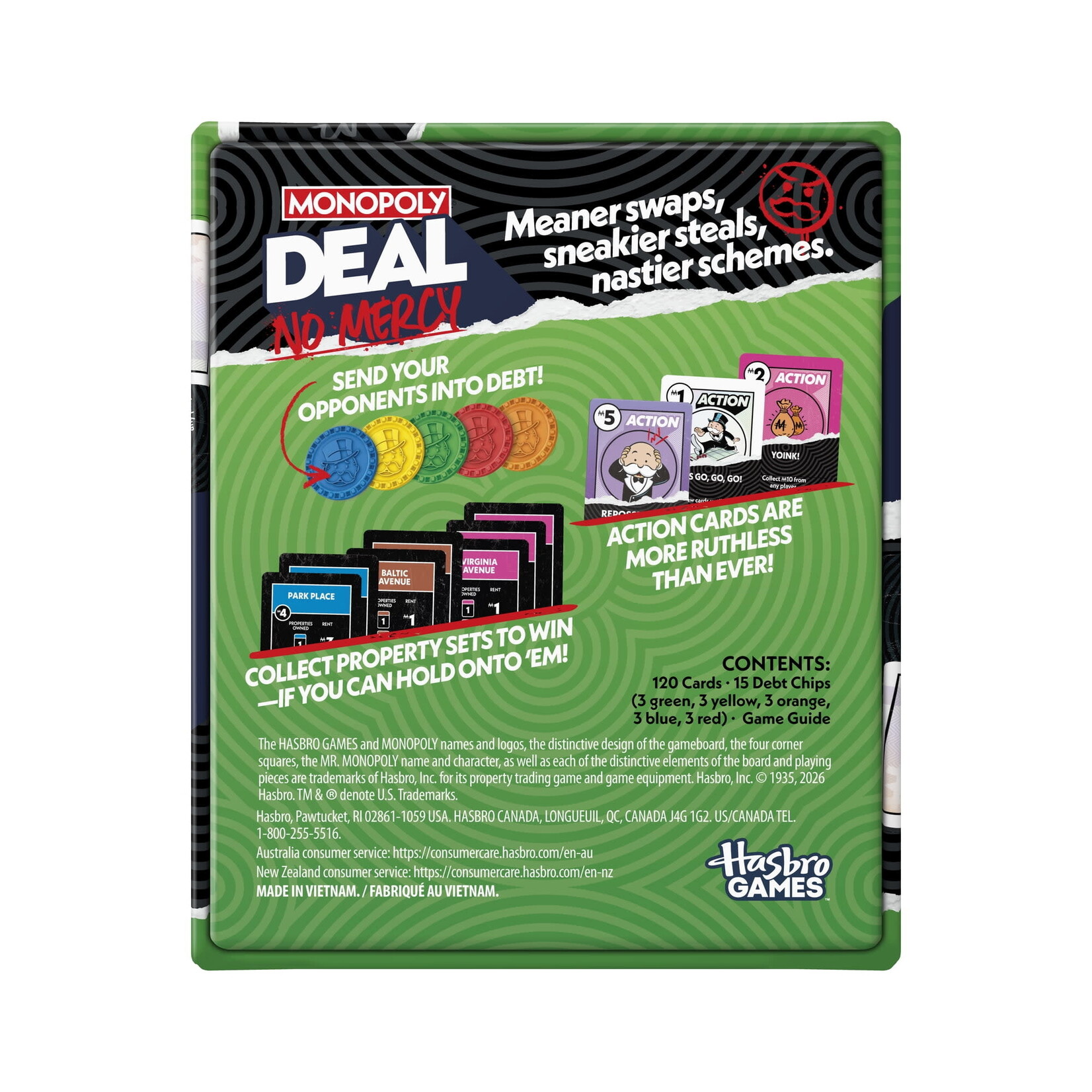 Hasbro Gaming Monopoly Deal: No Mercy
