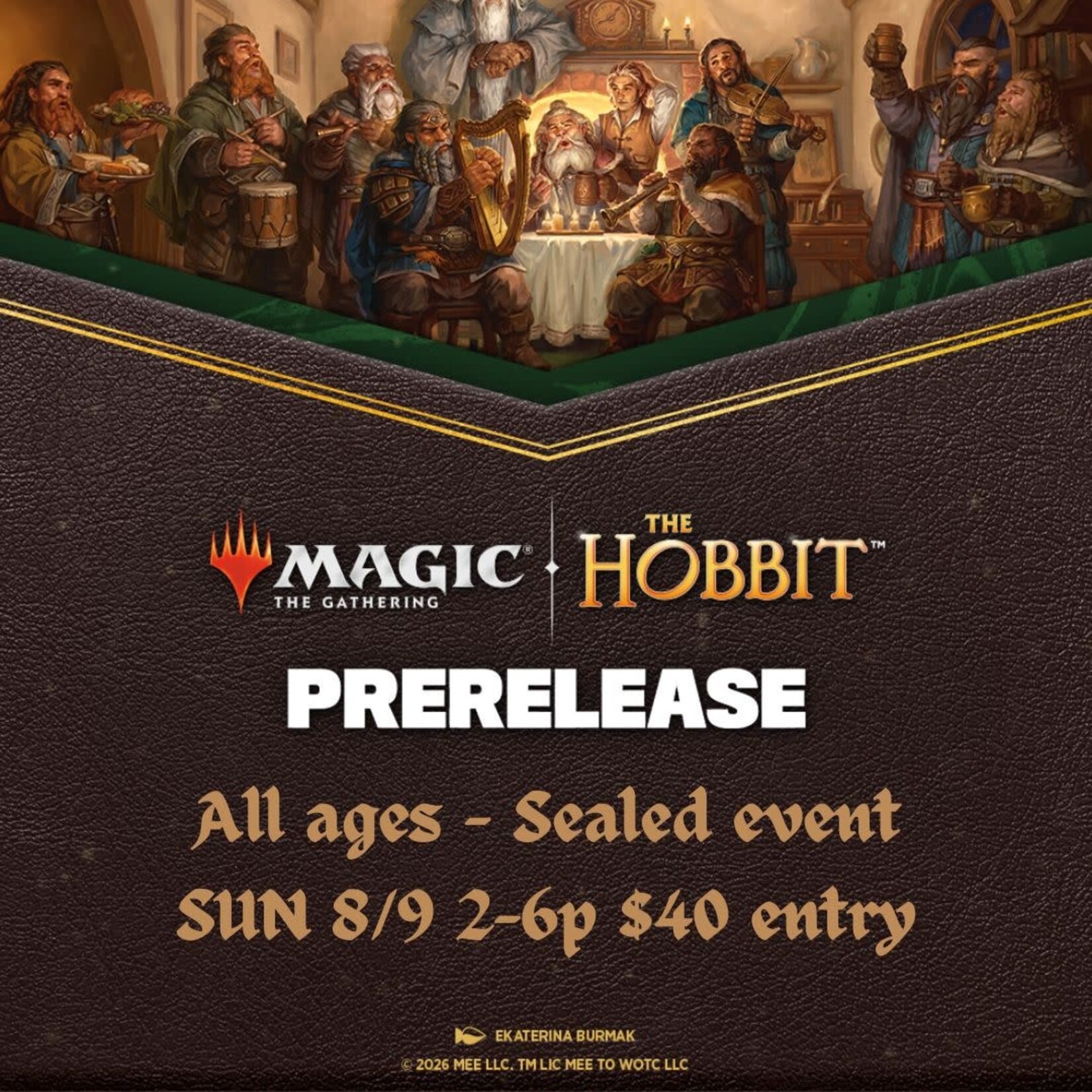 Wizards of the Coast The Hobbit Prerelease for All Ages - Sunday 8/9