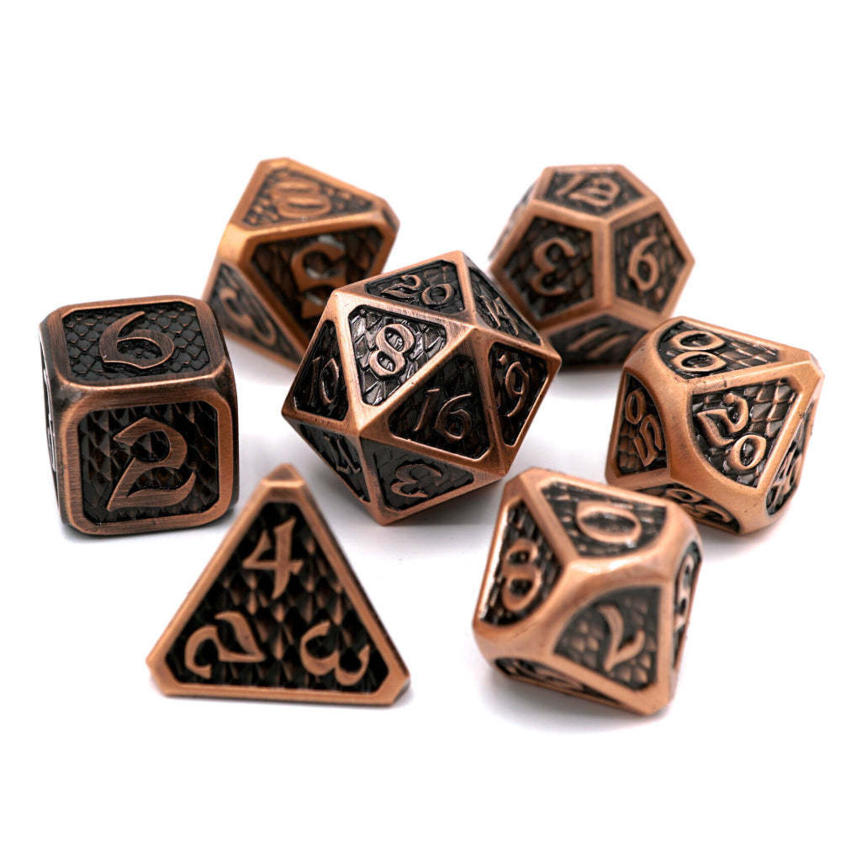 Die Hard Dice 7 Piece RPG Set - Drakona Eldric Cuprum