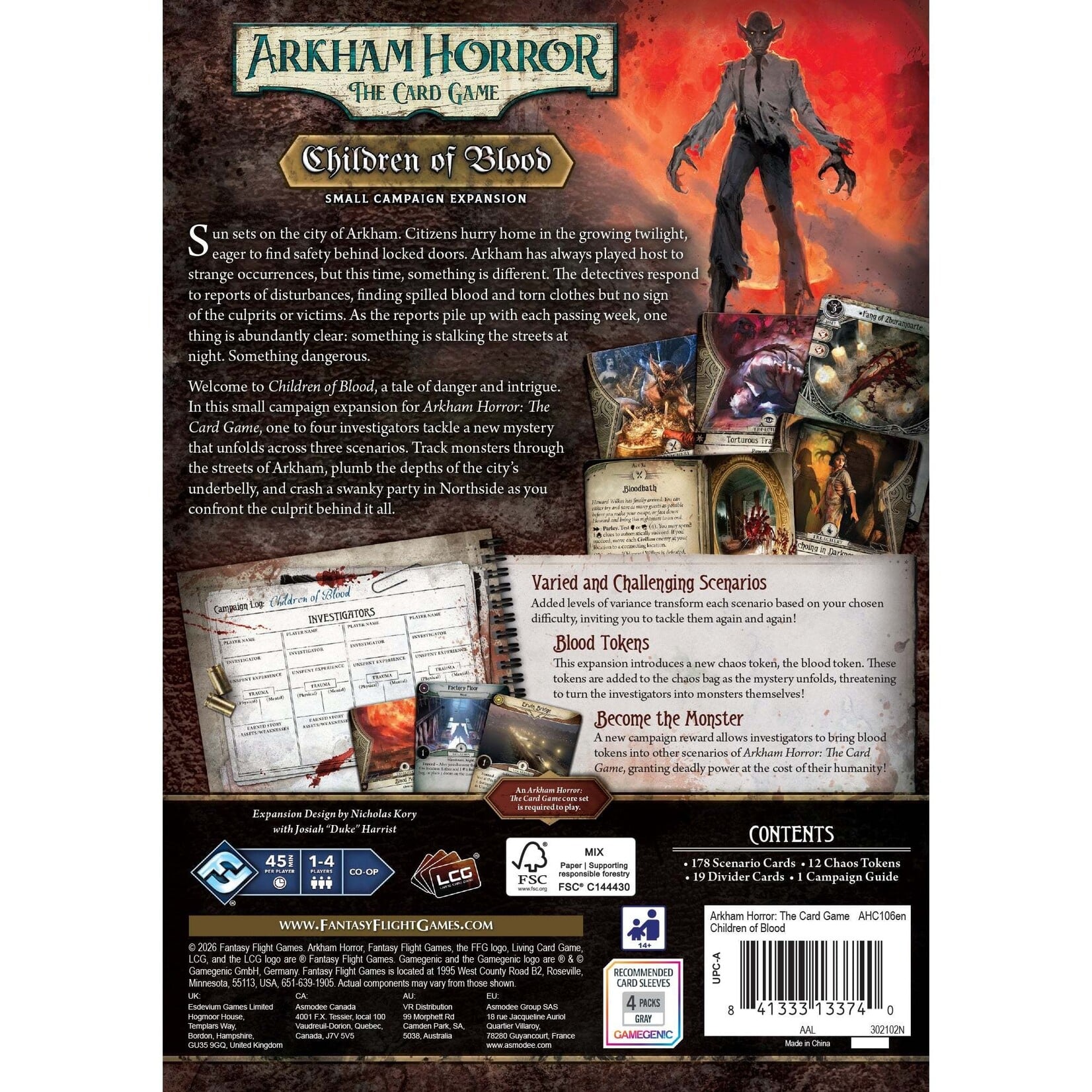 Fantasy Flight Games Arkham Horror: The Card Game – Children Of Blood