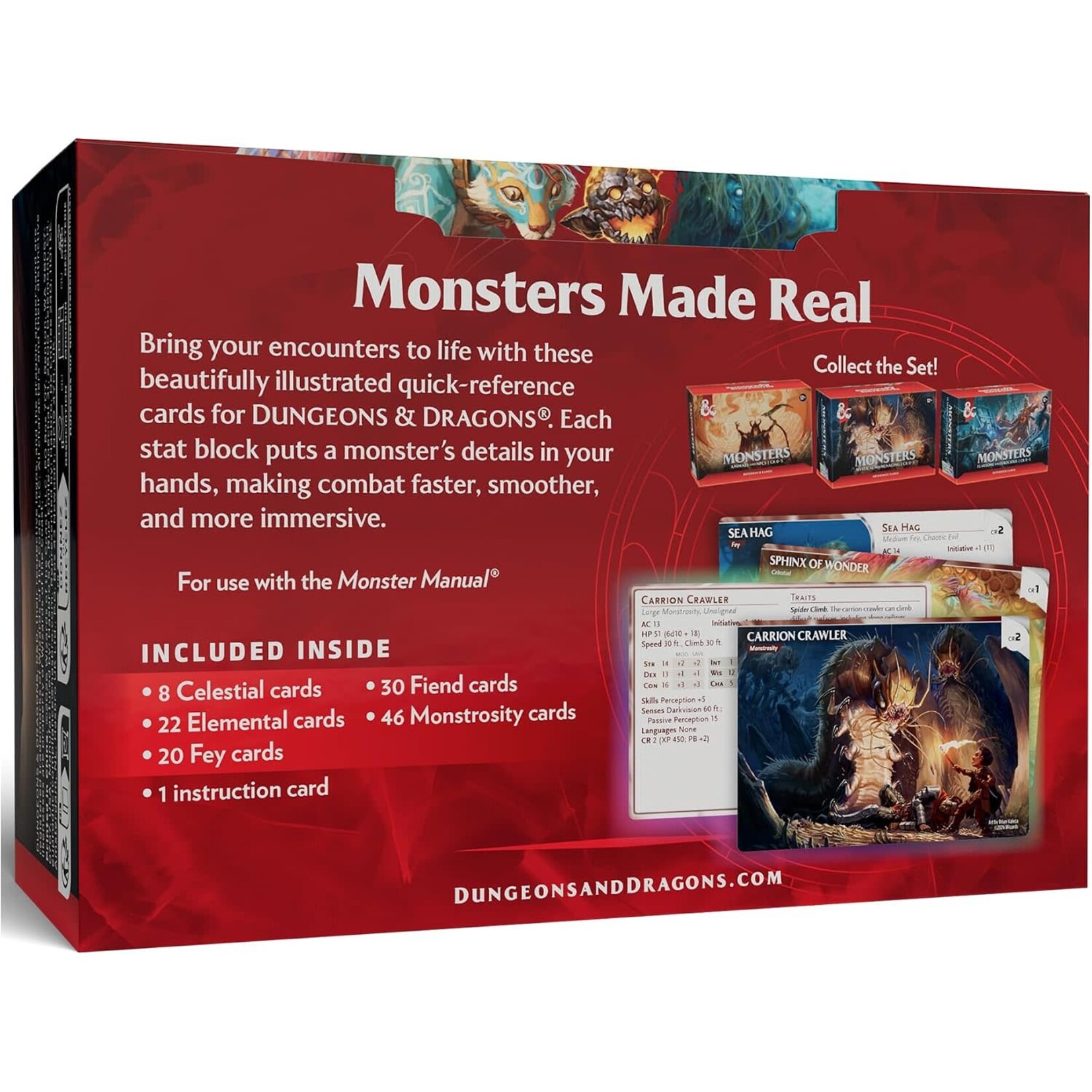 Wizards of the Coast D&D Reference Cards: Monsters - Mystical and Menacing