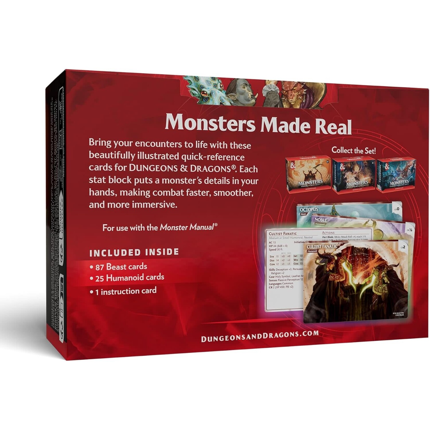 Wizards of the Coast D&D Reference Cards: Monsters - Animals and NPCs