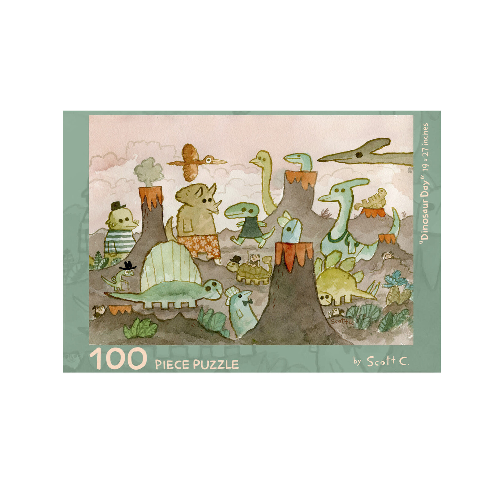 The Scott C Shop Dinosaur Day 100 Piece Puzzle