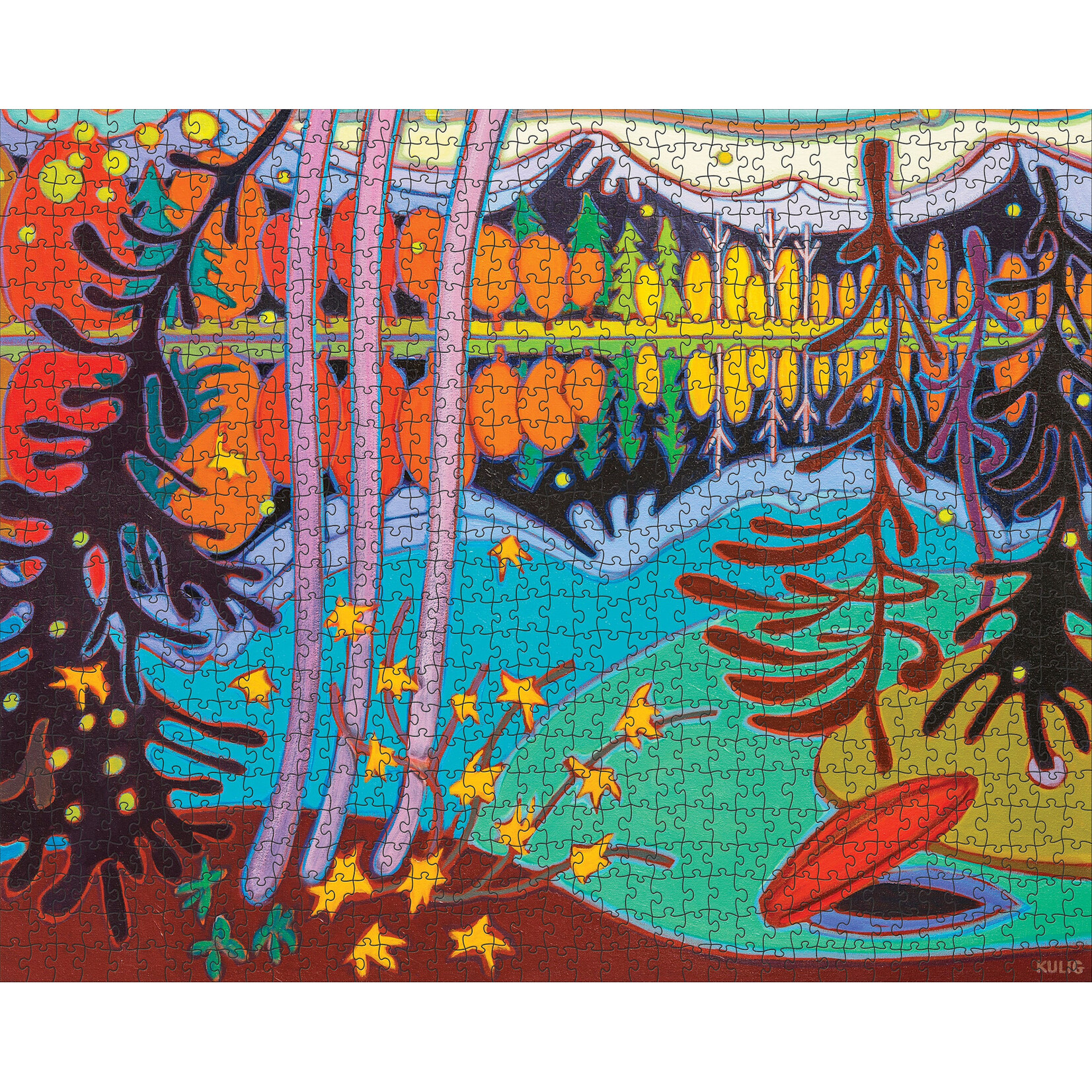 Pomegranate Darlene Kulig: End of Canoe Ride 1000-Piece Jigsaw Puzzle