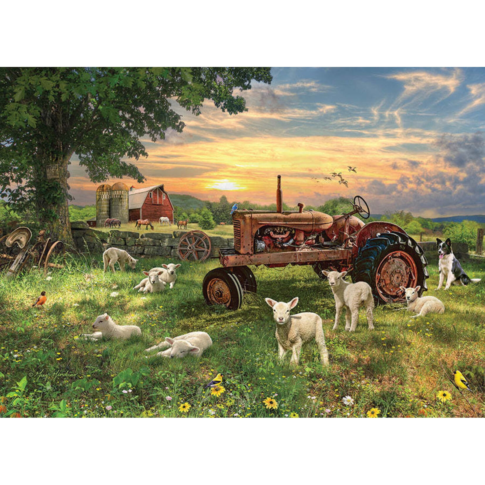 Cobble Hill Field at Sunrise 1000 Piece Puzzle