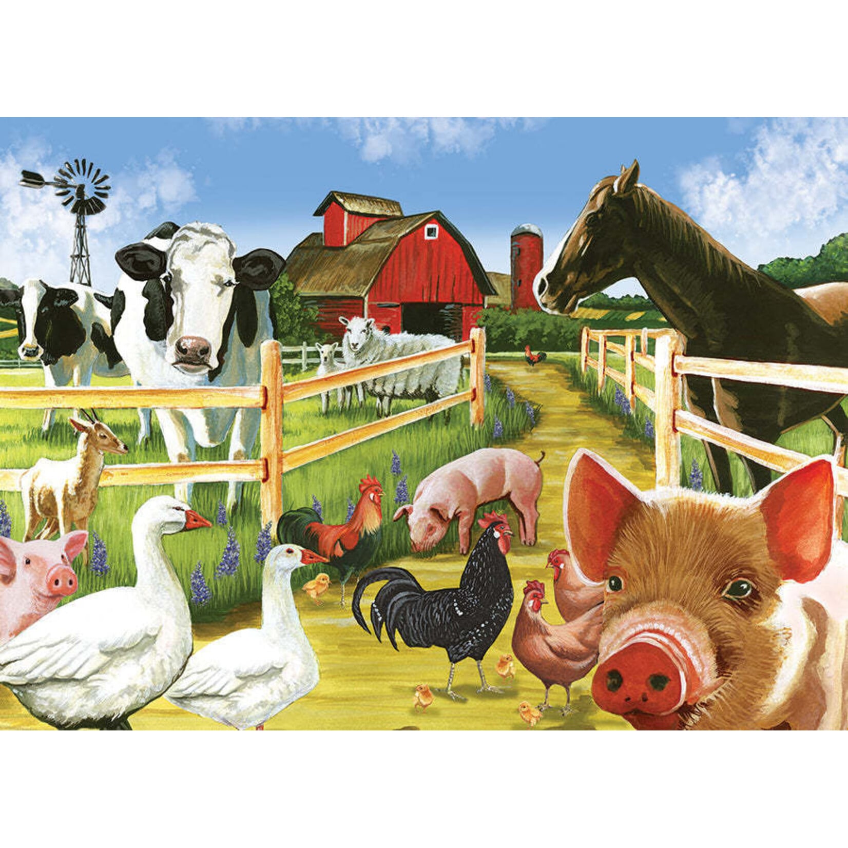 Cobble Hill Welcome to the Farm 350 Piece Family Puzzle
