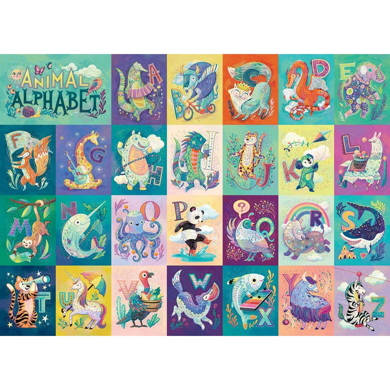 Cobble Hill Animal Alphabet 350 Piece Family Puzzle
