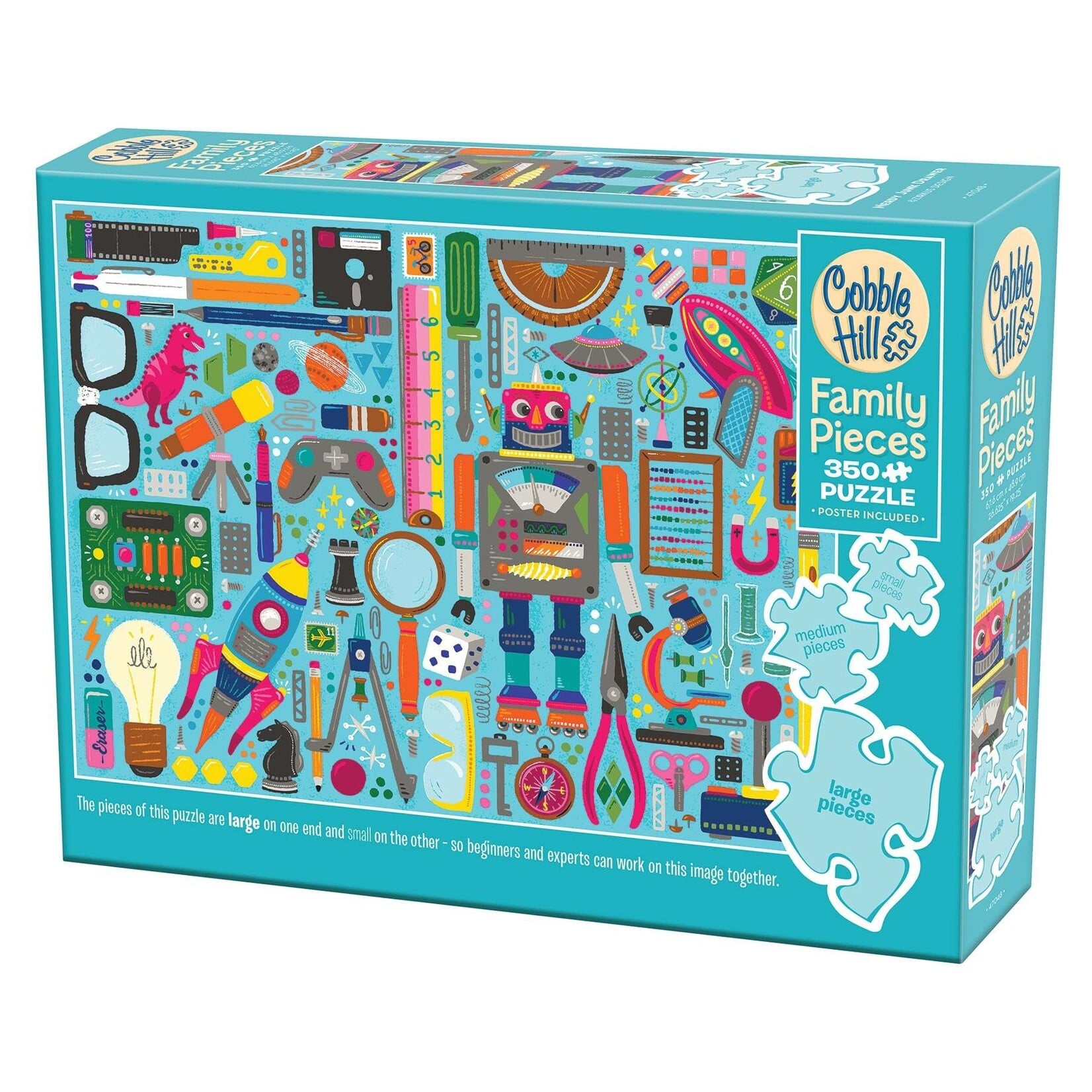 Cobble Hill Nerdy Junk Drawer 350 Piece Family Puzzle