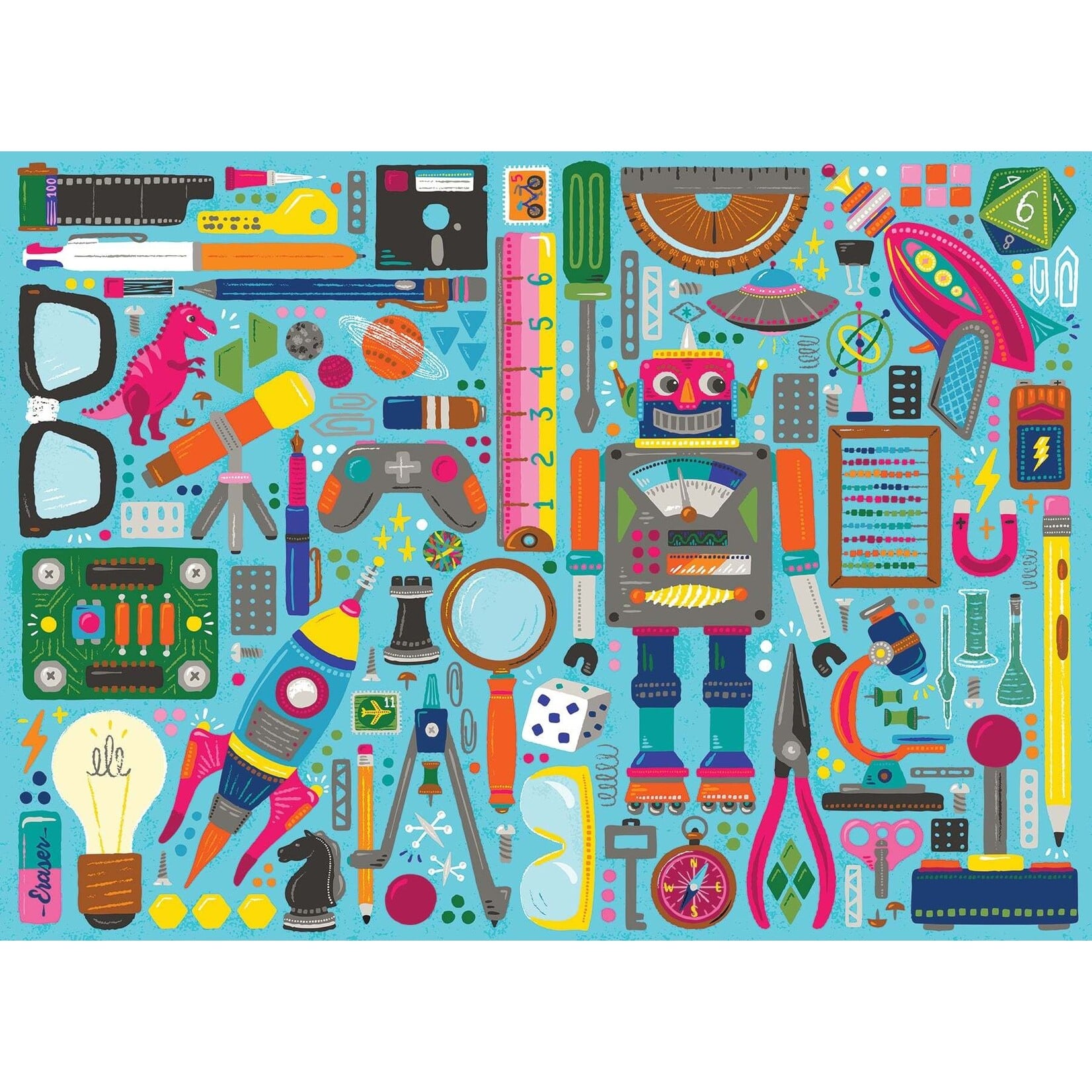 Cobble Hill Nerdy Junk Drawer 350 Piece Family Puzzle