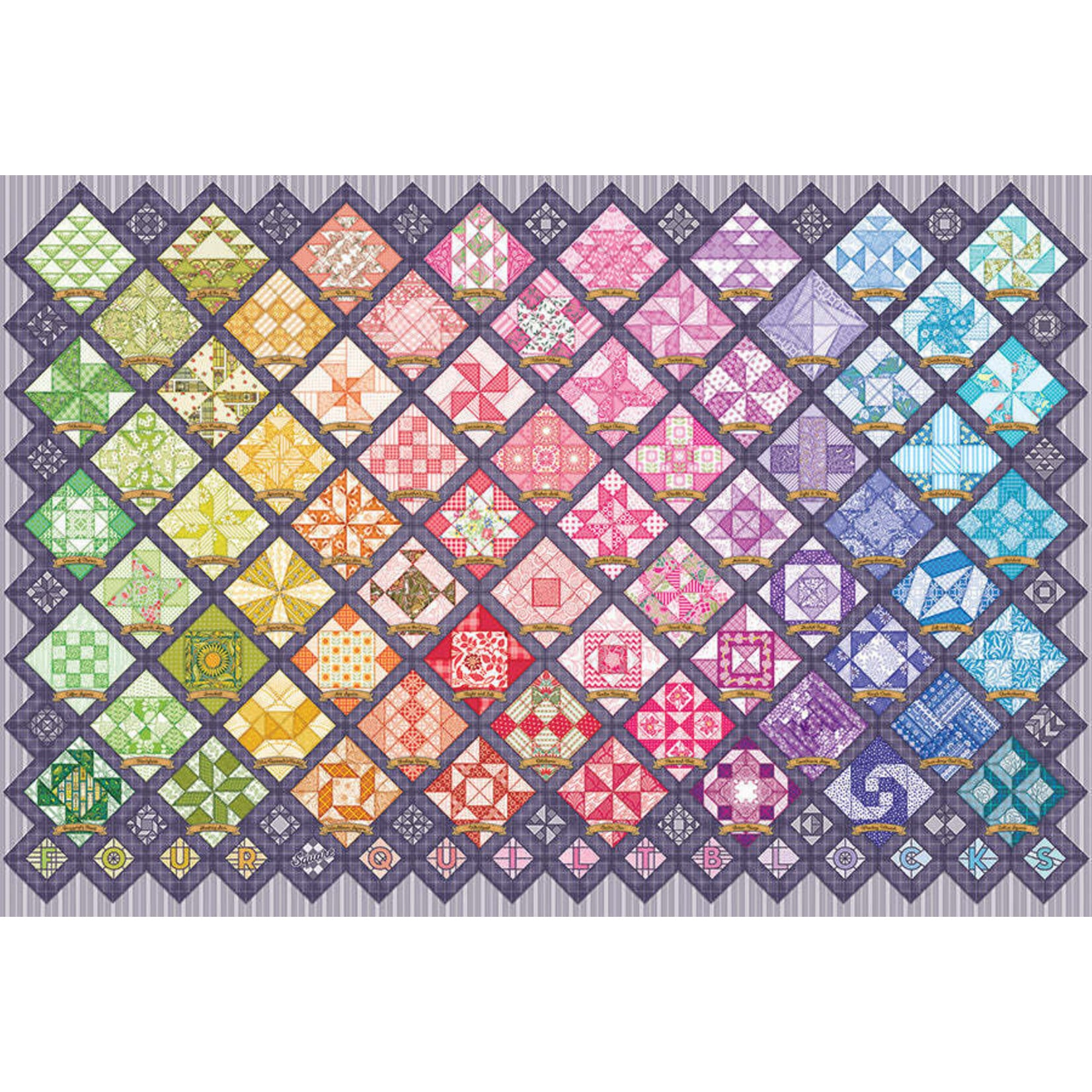 Cobble Hill Four Square Quilt Blocks 2000 Piece Puzzle
