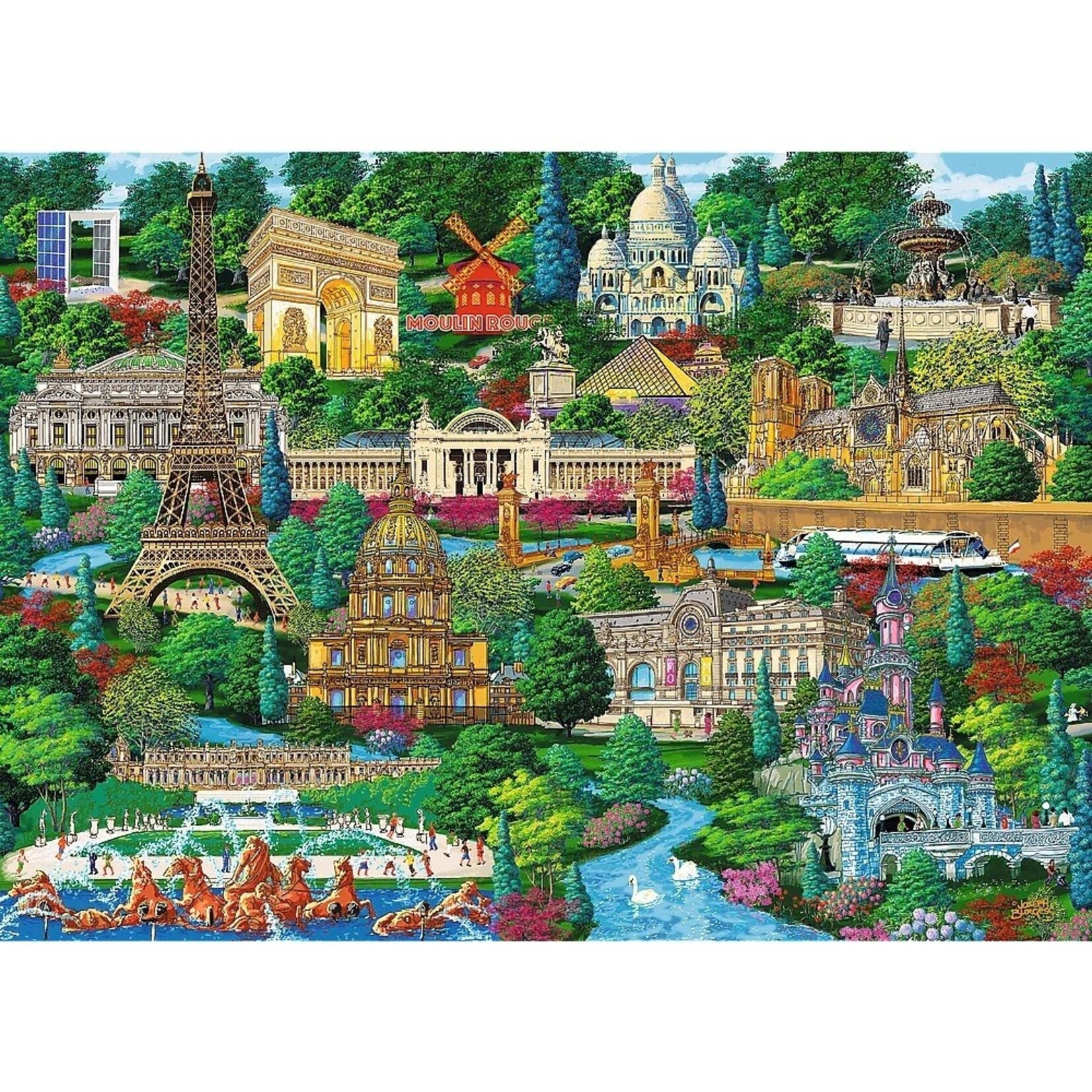 Trefl USA France - Famous Places 1000 Piece Wooden Puzzle